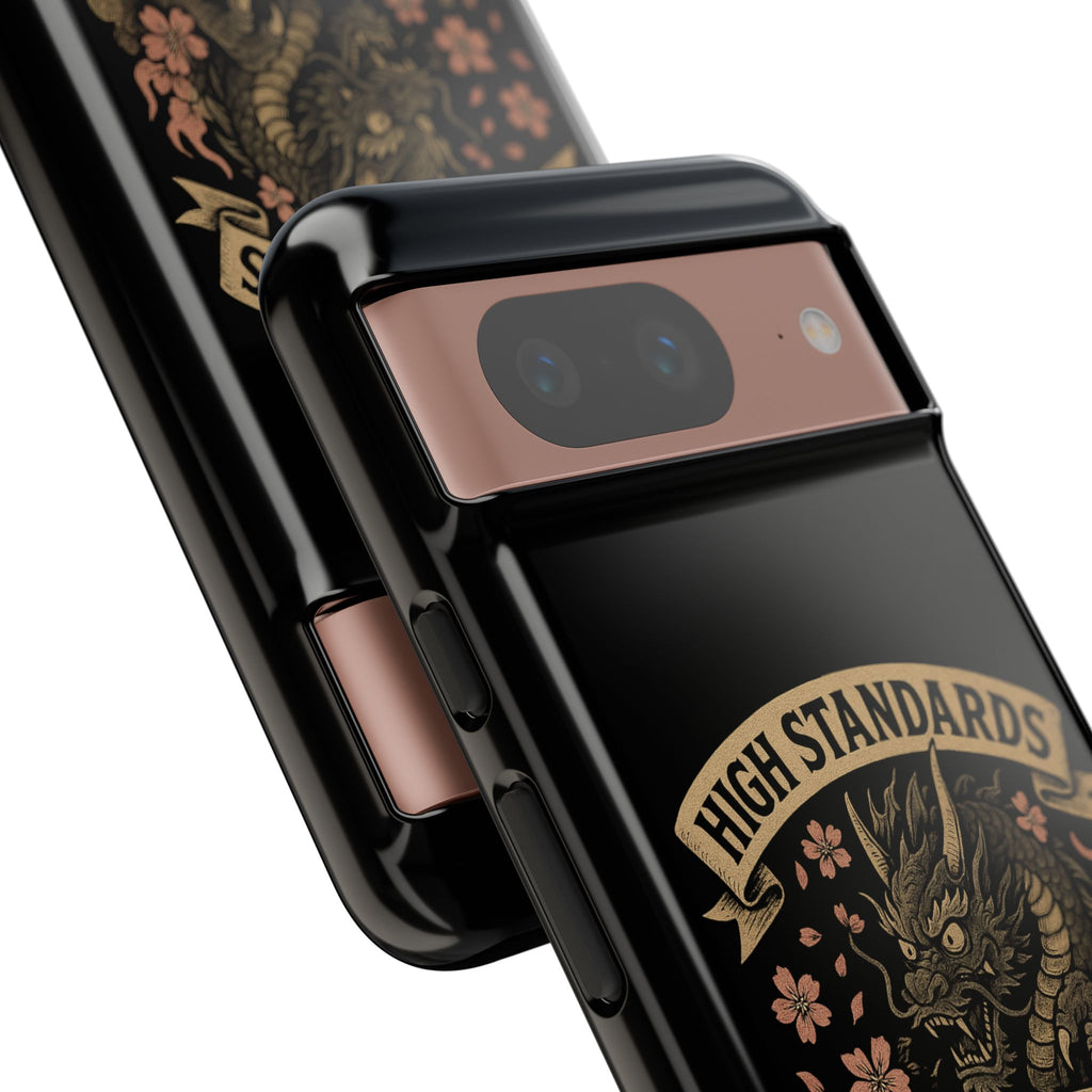 Phone Case — "High Standards Low Rides" Retro Dragon Car Design