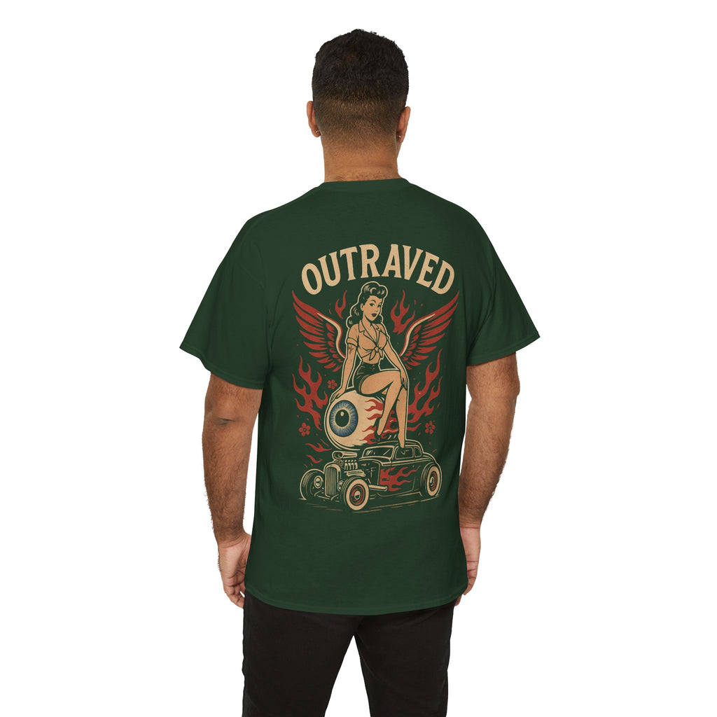 A Outraved Pinup Eyeball Hot Rod Tee.