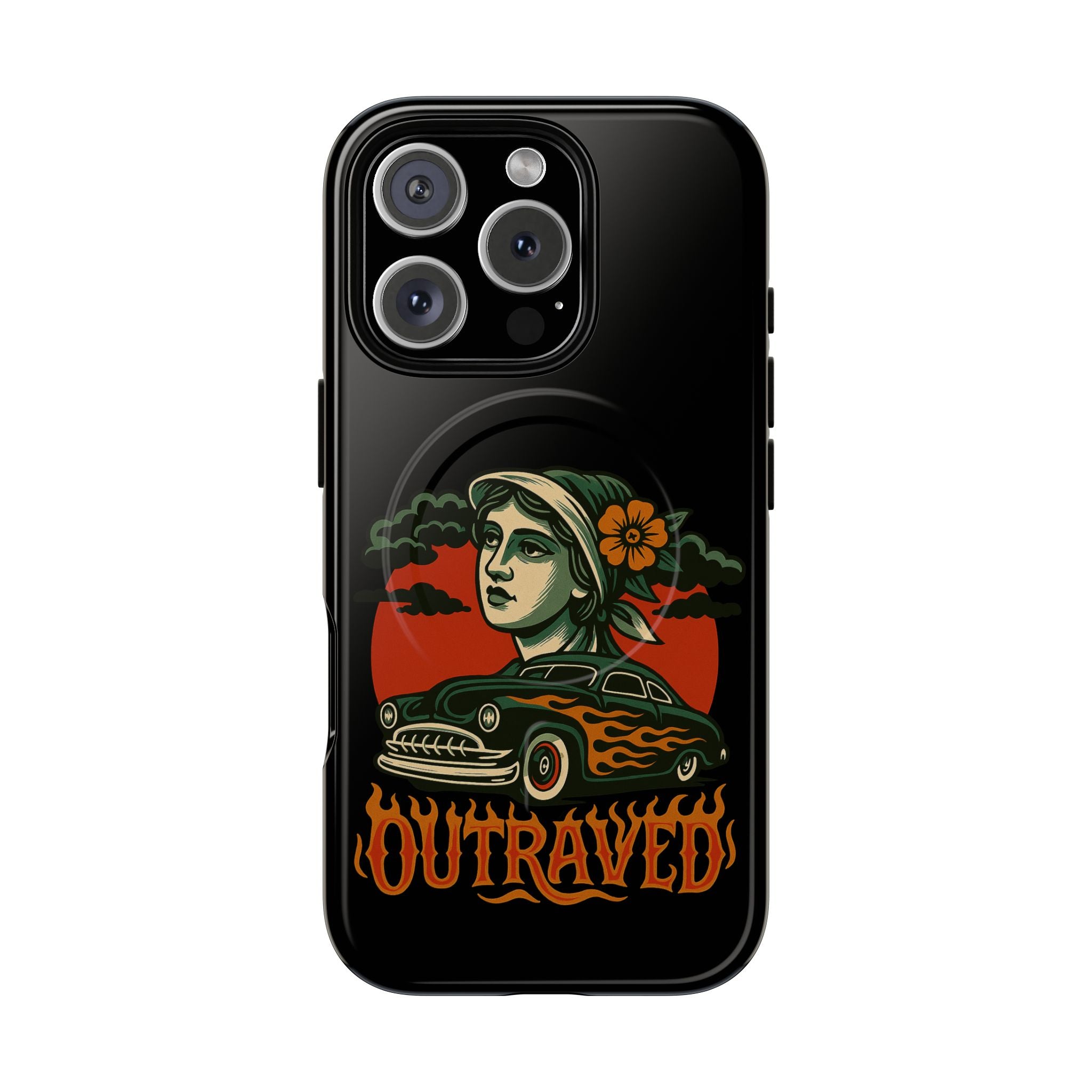Phone Case — Outraved Retro Car & Woman Graphic Magnetic Tough Case