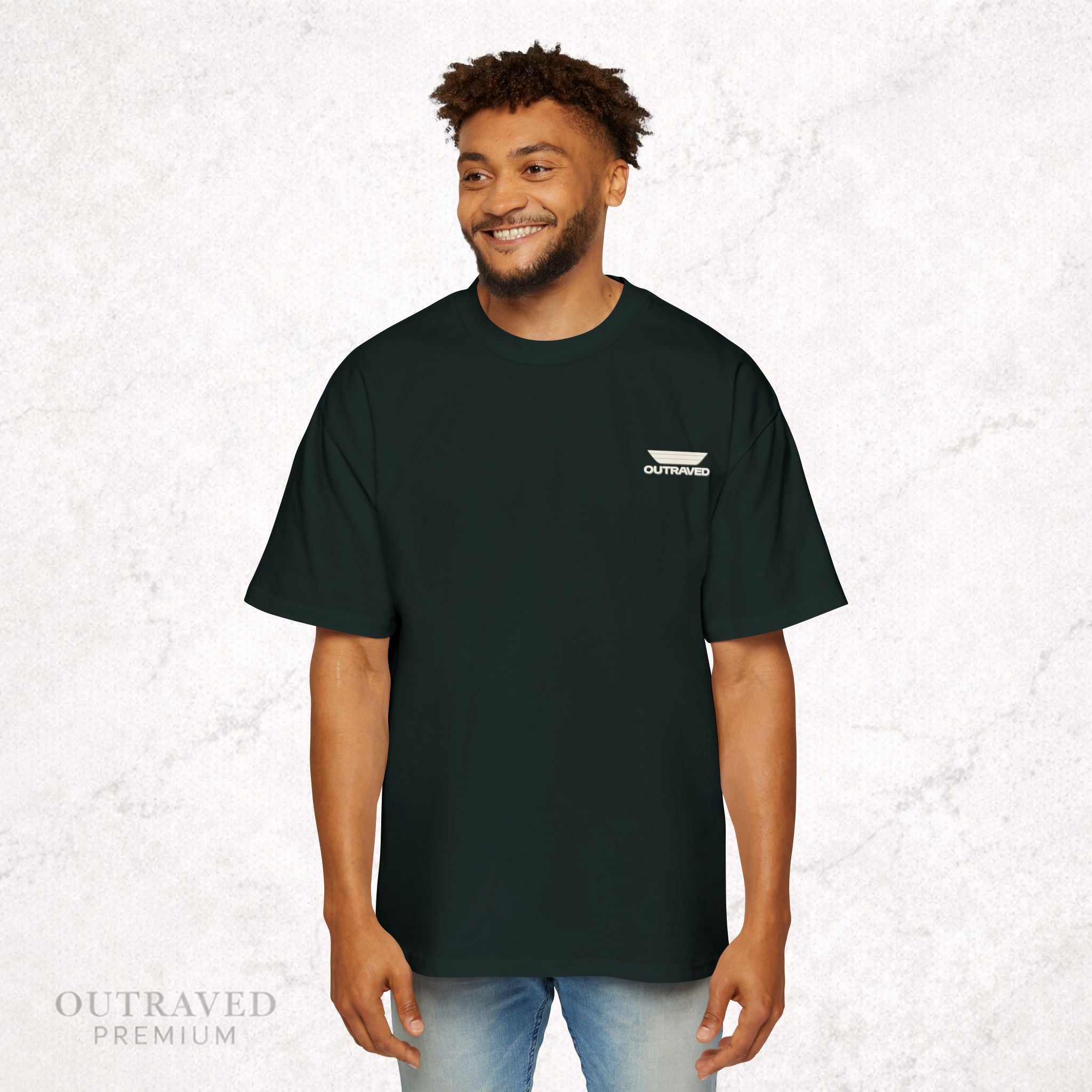 Outraved Logo Tee — Retro Graphic Oversized Men’s T‑Shirt