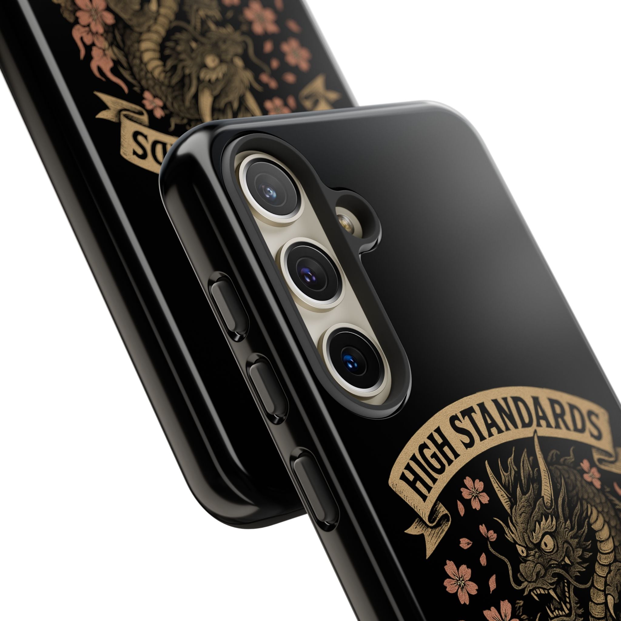Phone Case — "High Standards Low Rides" Retro Dragon Car Design