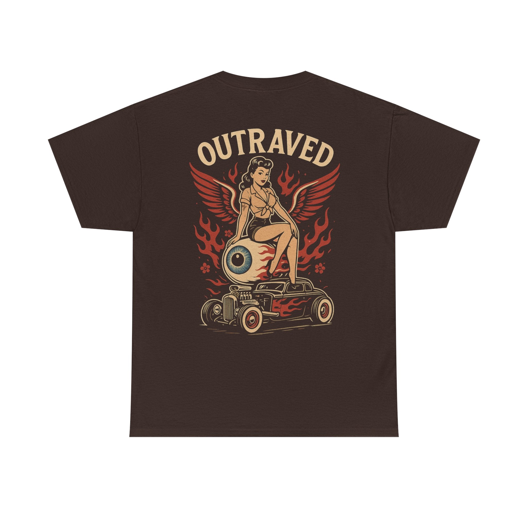 A Outraved Pinup Eyeball Hot Rod Tee.