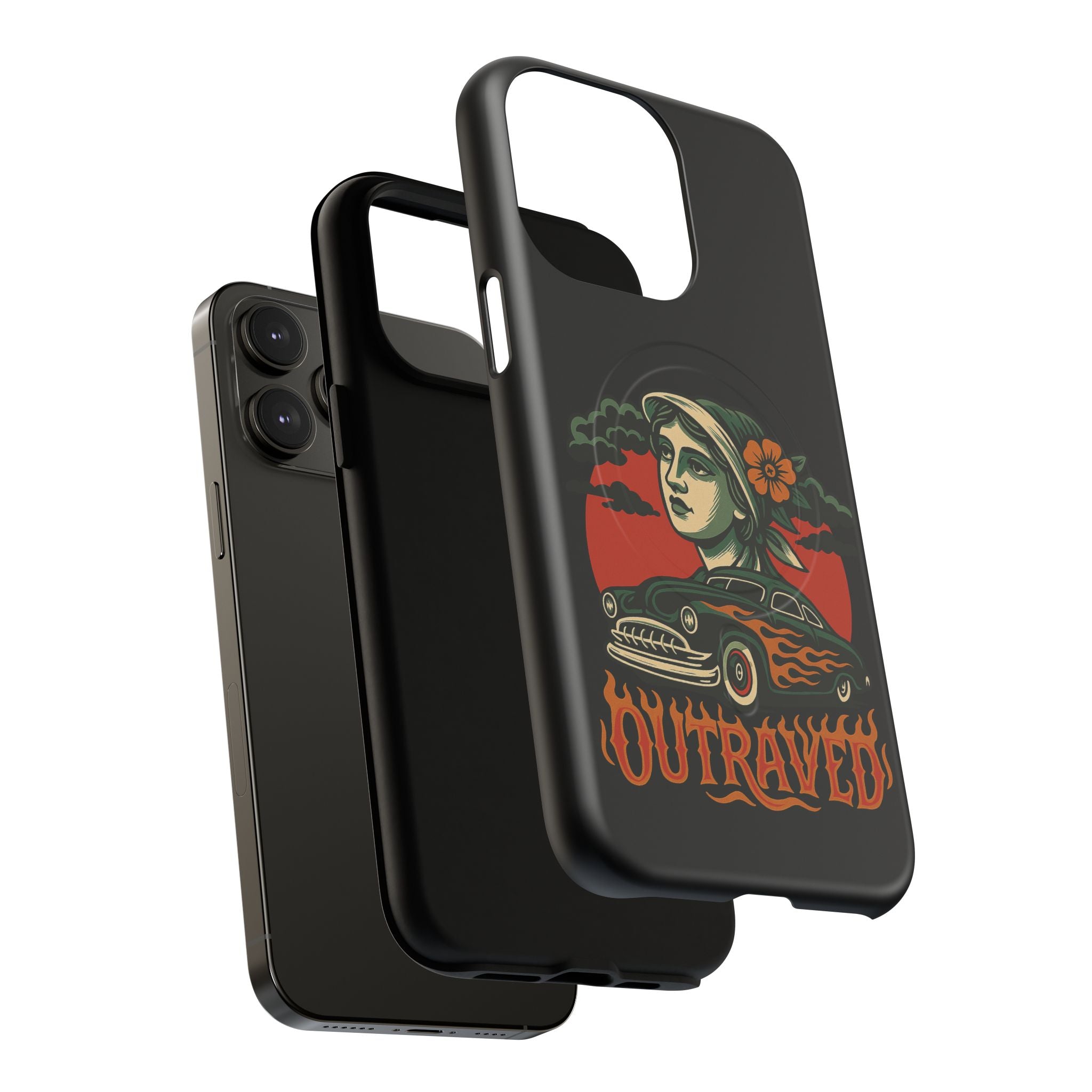 Phone Case — Outraved Retro Car & Woman Graphic Magnetic Tough Case