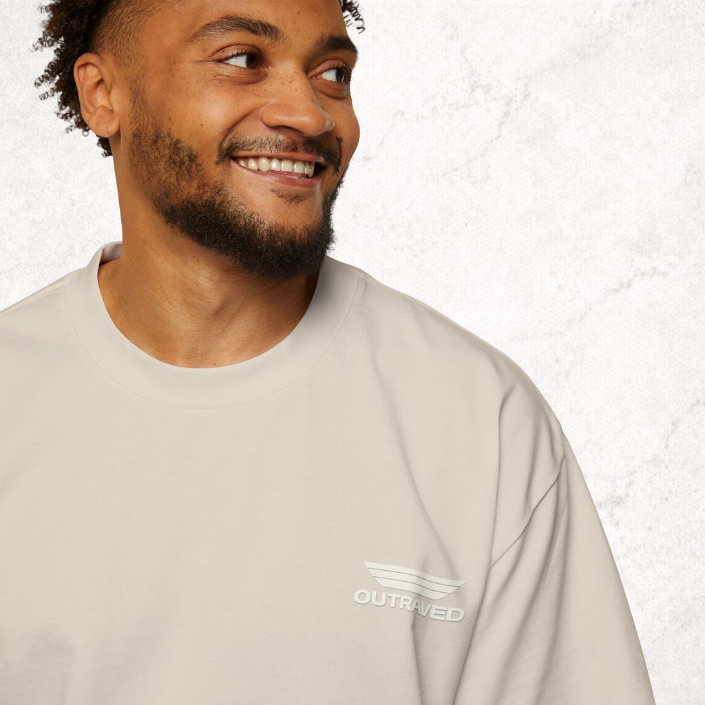 Outraved Logo Tee — Retro Graphic Oversized Men’s T‑Shirt