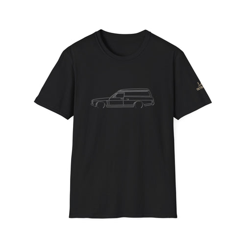 A PVCOOL Outline T-Shirt — Vertical “OUTRAVED” Back Print
