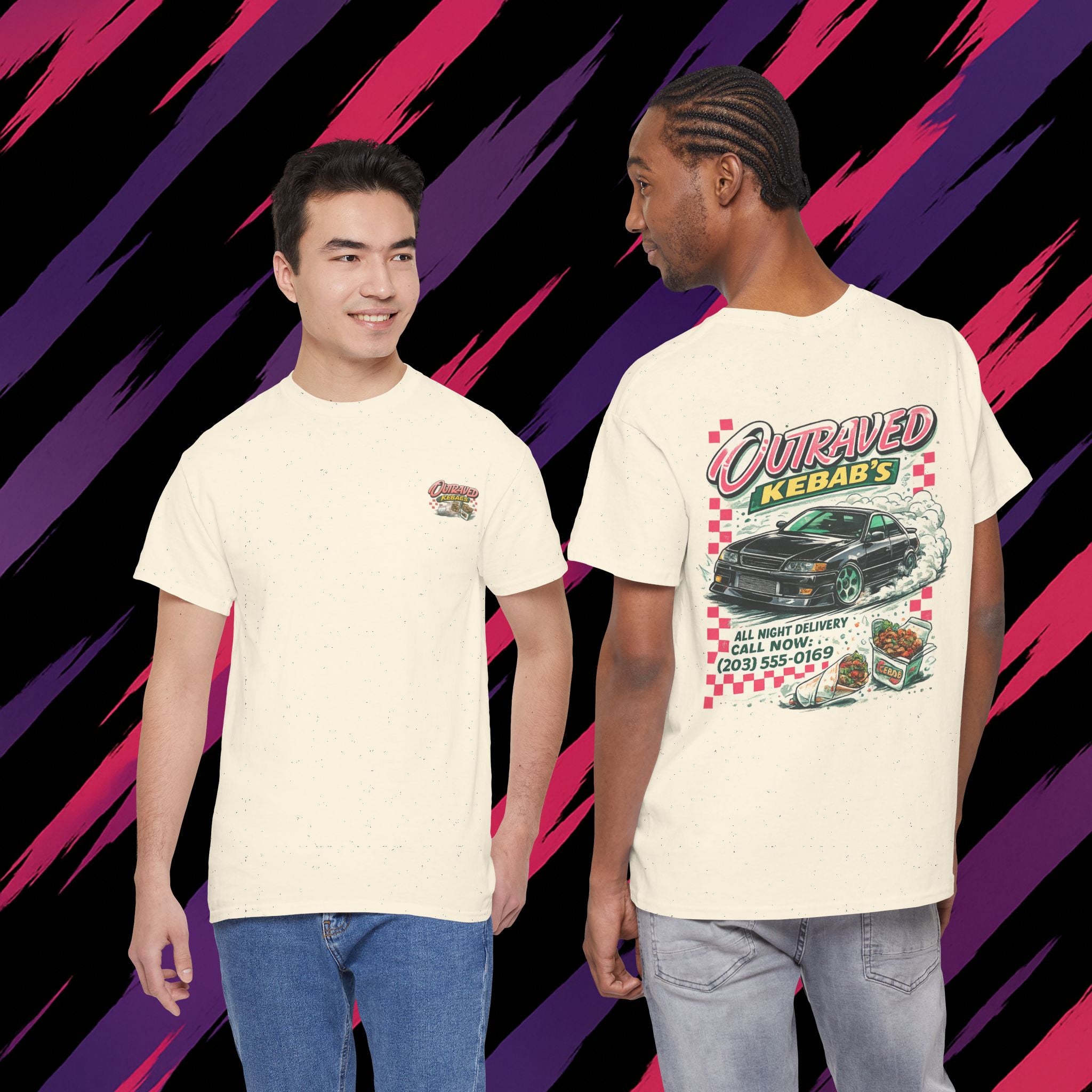 Kebab’s Drift Tee — Outraved Kebab's Car & Takeout Graphic T-Shirt