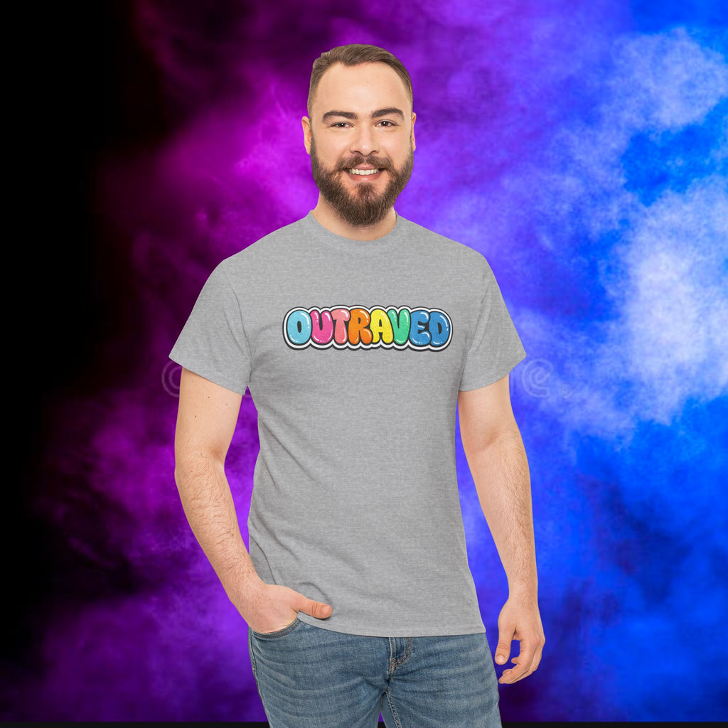 OUTRAVED colorburst collection tee