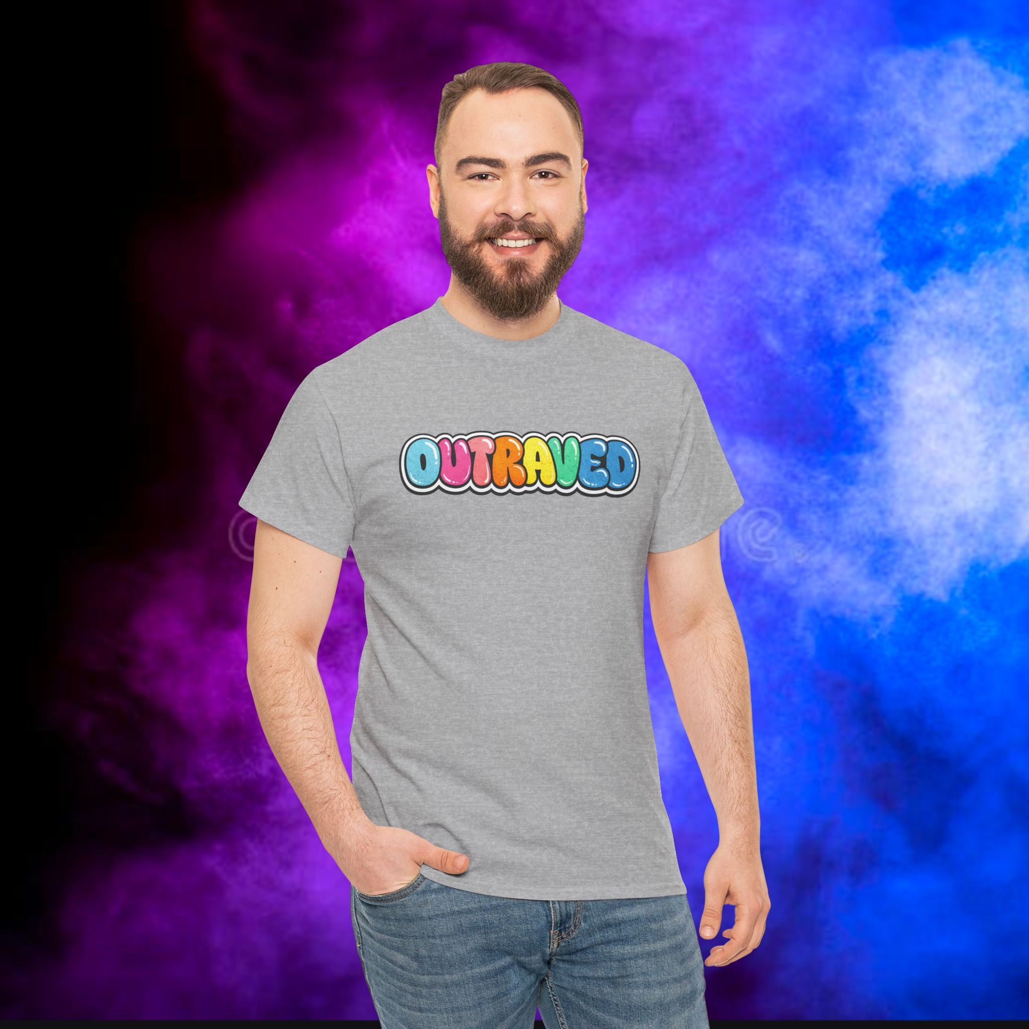 OUTRAVED colorburst collection tee