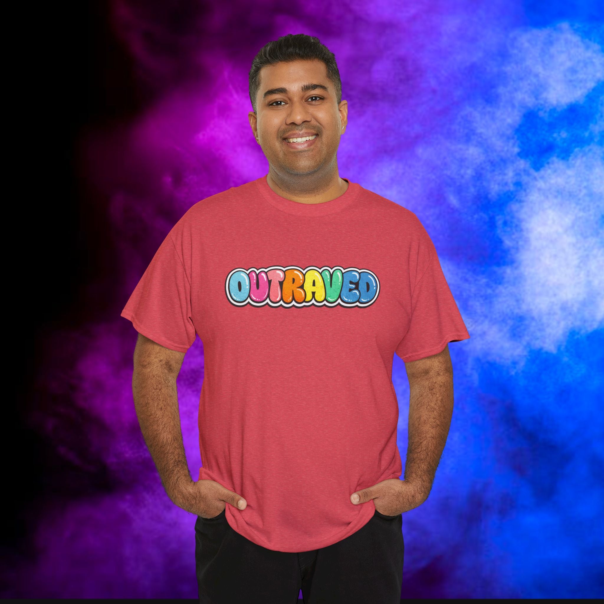 OUTRAVED colorburst collection tee
