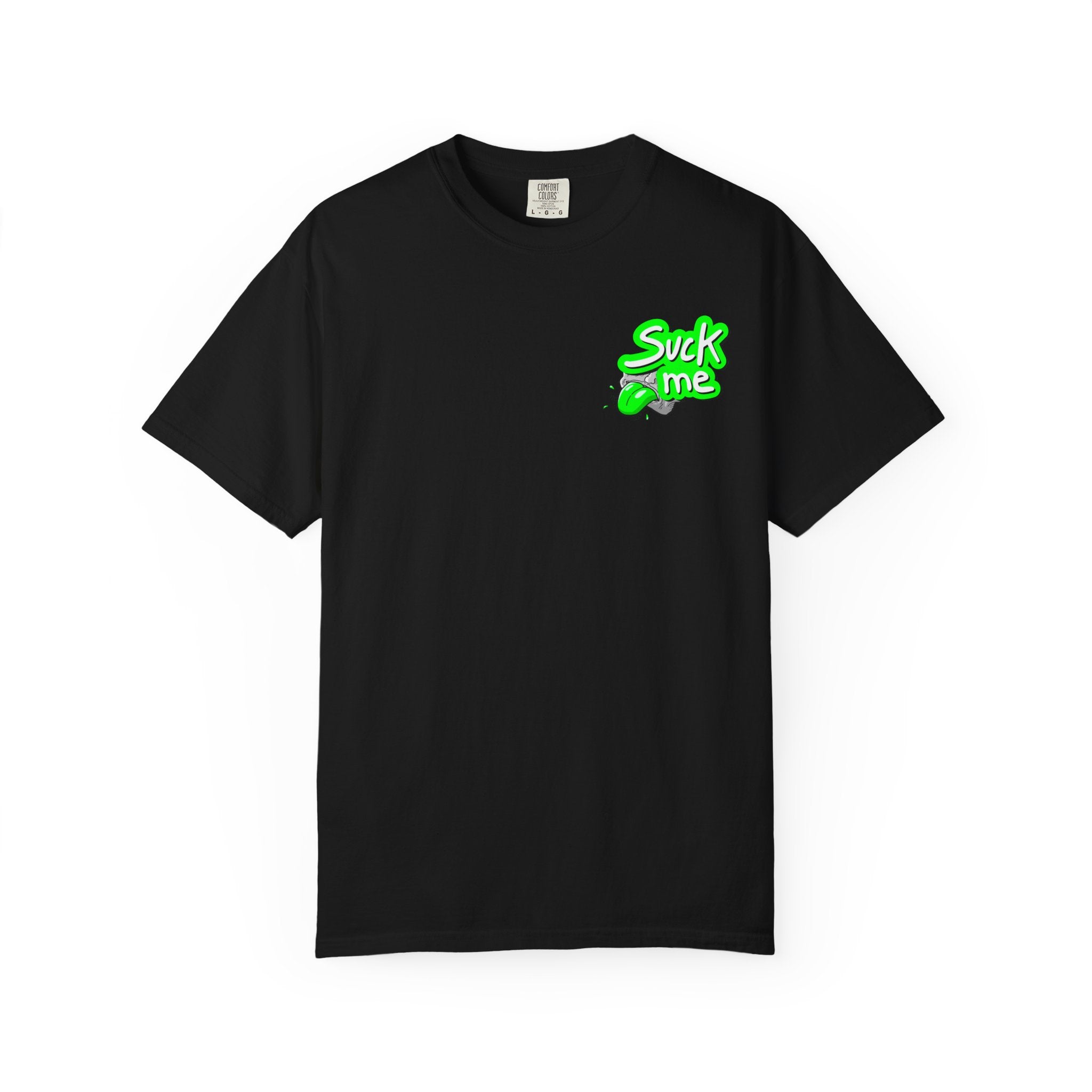 A Suck Me Alien Graphic T-Shirt — Retro Green Space Monster Tee