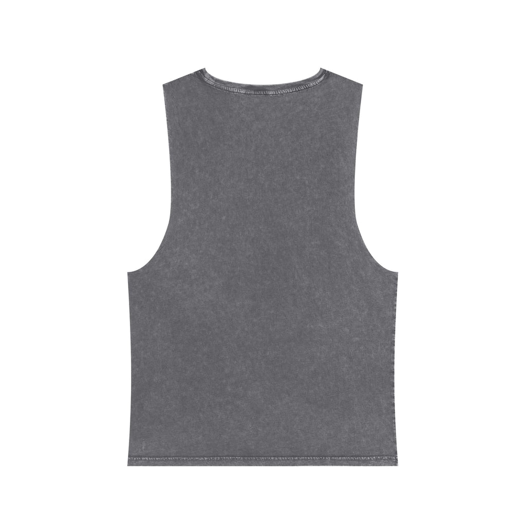 A Outraved Flame Graphic Tank Top — Stonewash Muscle Tee