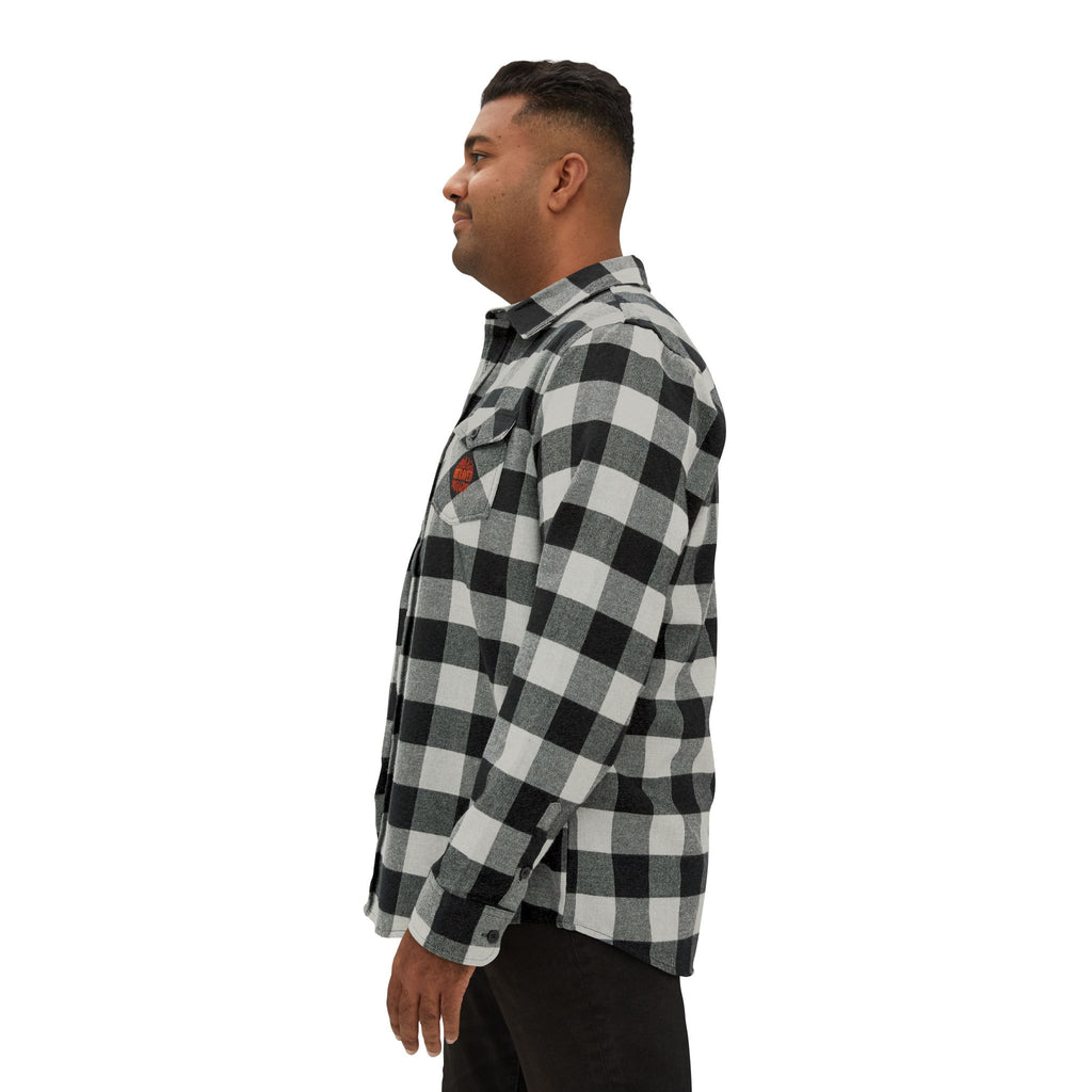 Black & White Buffalo Plaid Flannel Shirt