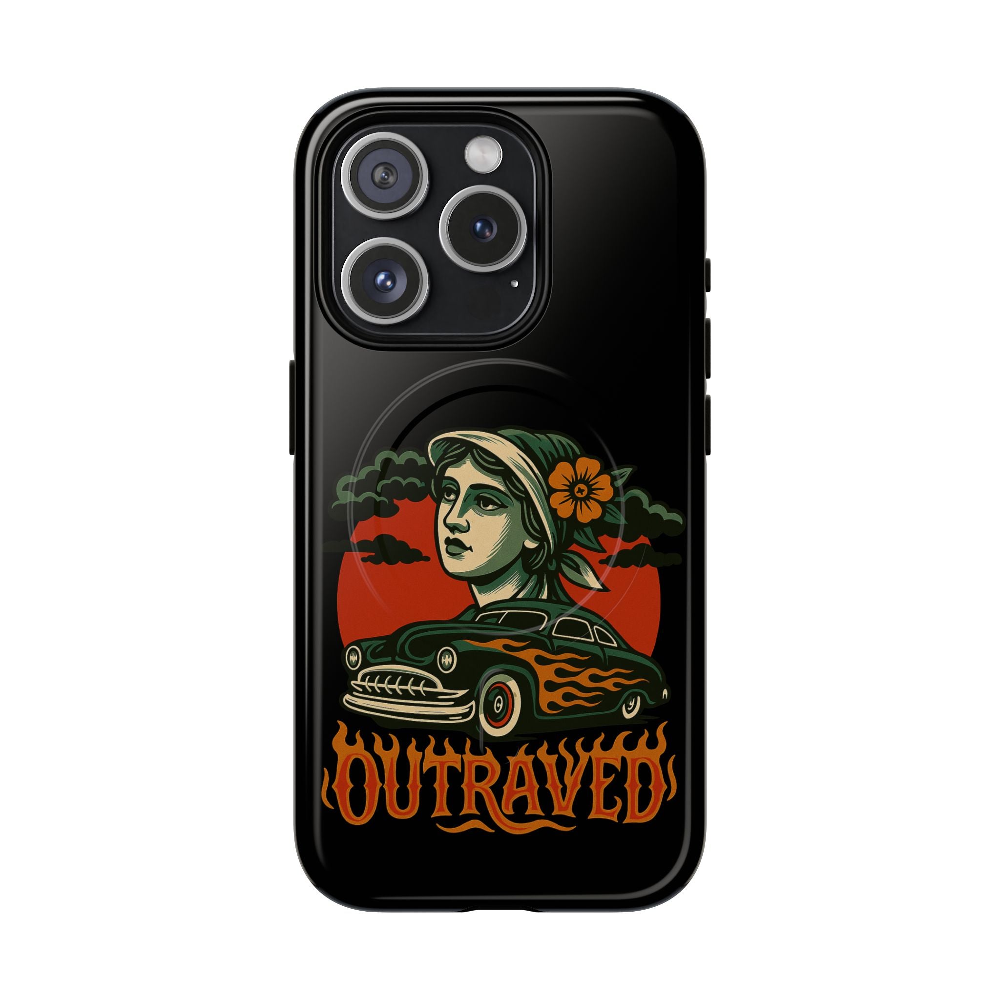 Phone Case — Outraved Retro Car & Woman Graphic Magnetic Tough Case