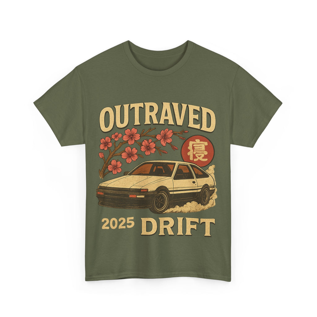 A Drift Outraved 2025 Tee — Retro JDM Racing Cherry Blossom T-Shirt