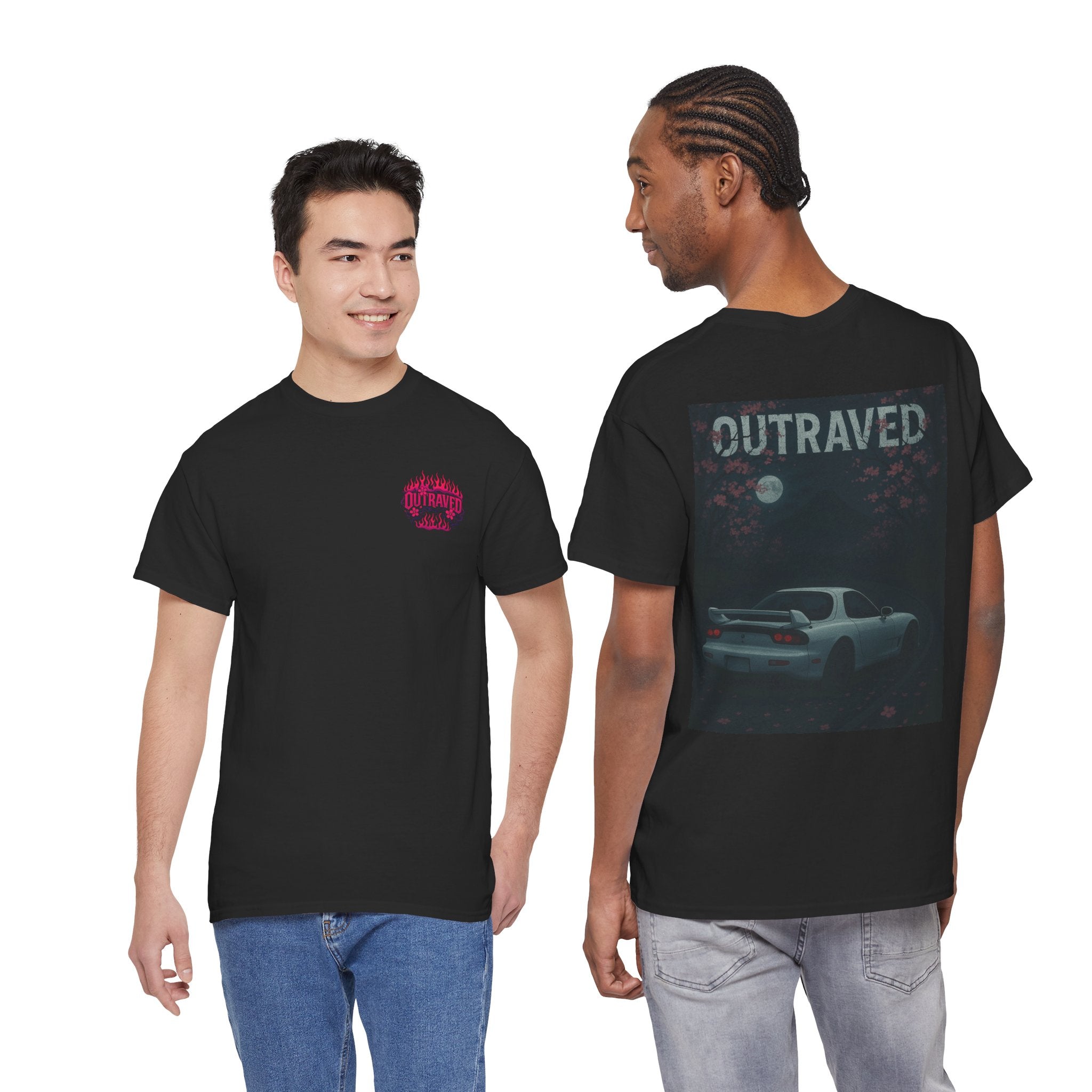 Outraved Moonlit Mountain T-Shirt — Gothic Nightscape Tee