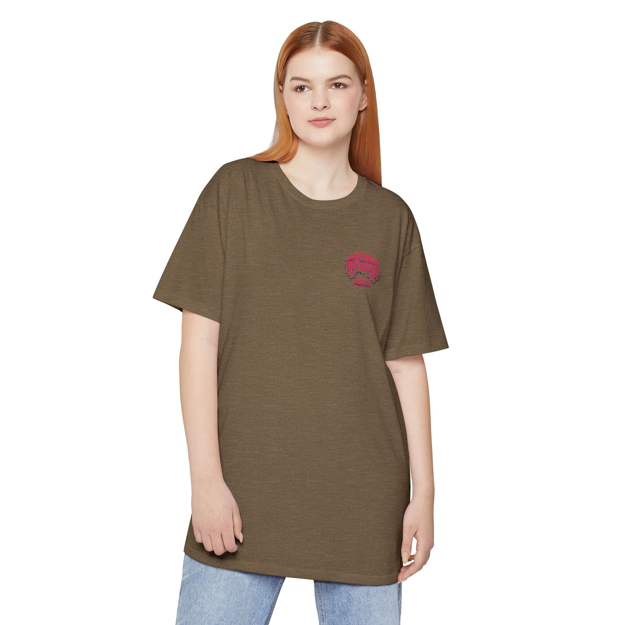 A Outraved Flame Retro Car Longbody Tee — Vintage Anime Streetwear Longline Shirt