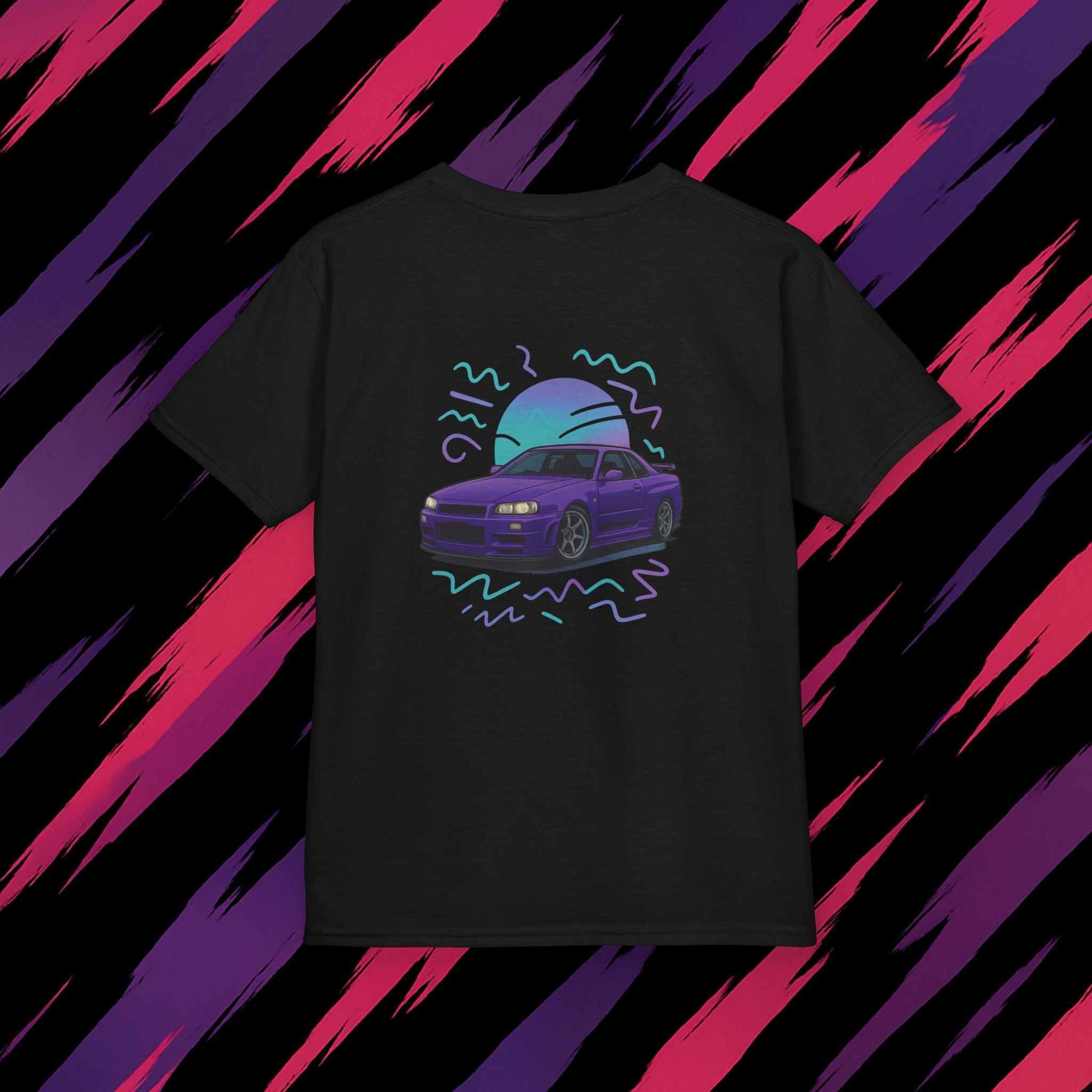 Kids Car Tee — Retro Purple R34 tee