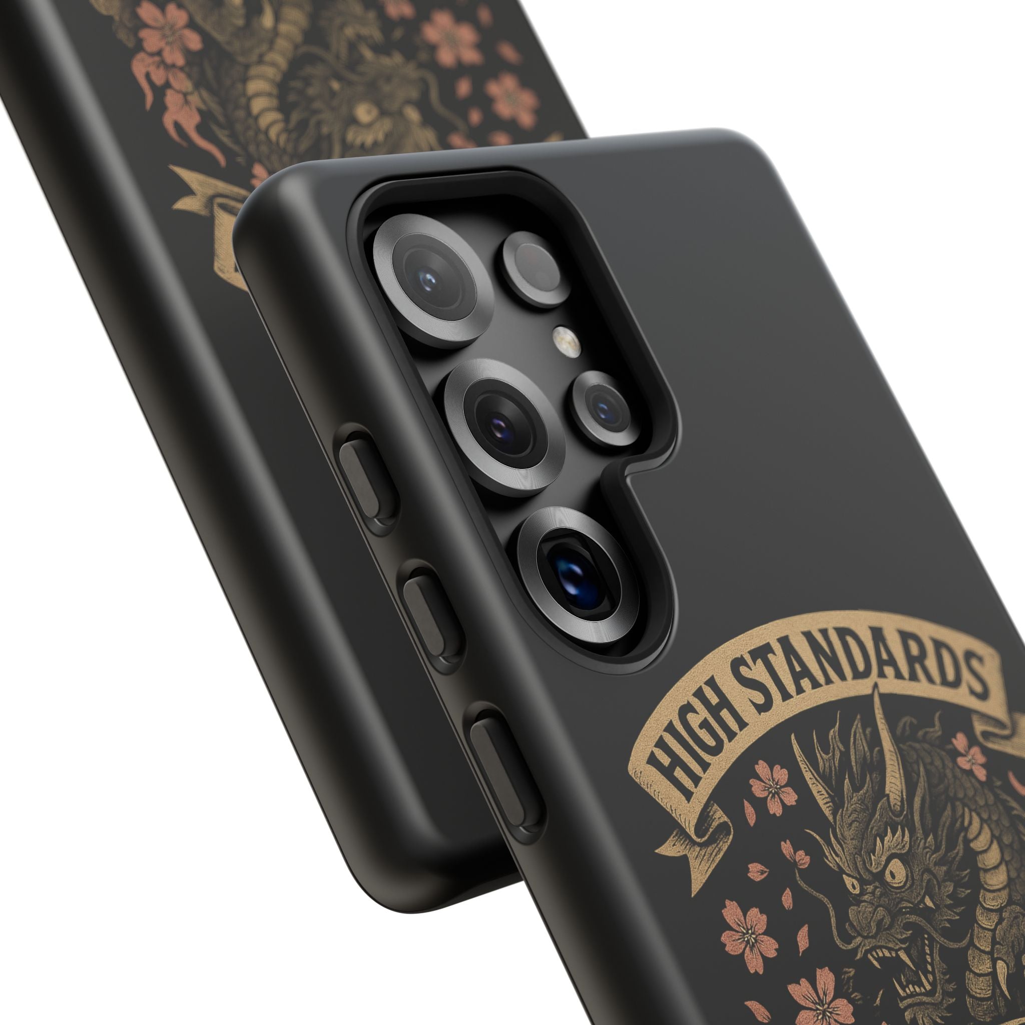 Phone Case — "High Standards Low Rides" Retro Dragon Car Design