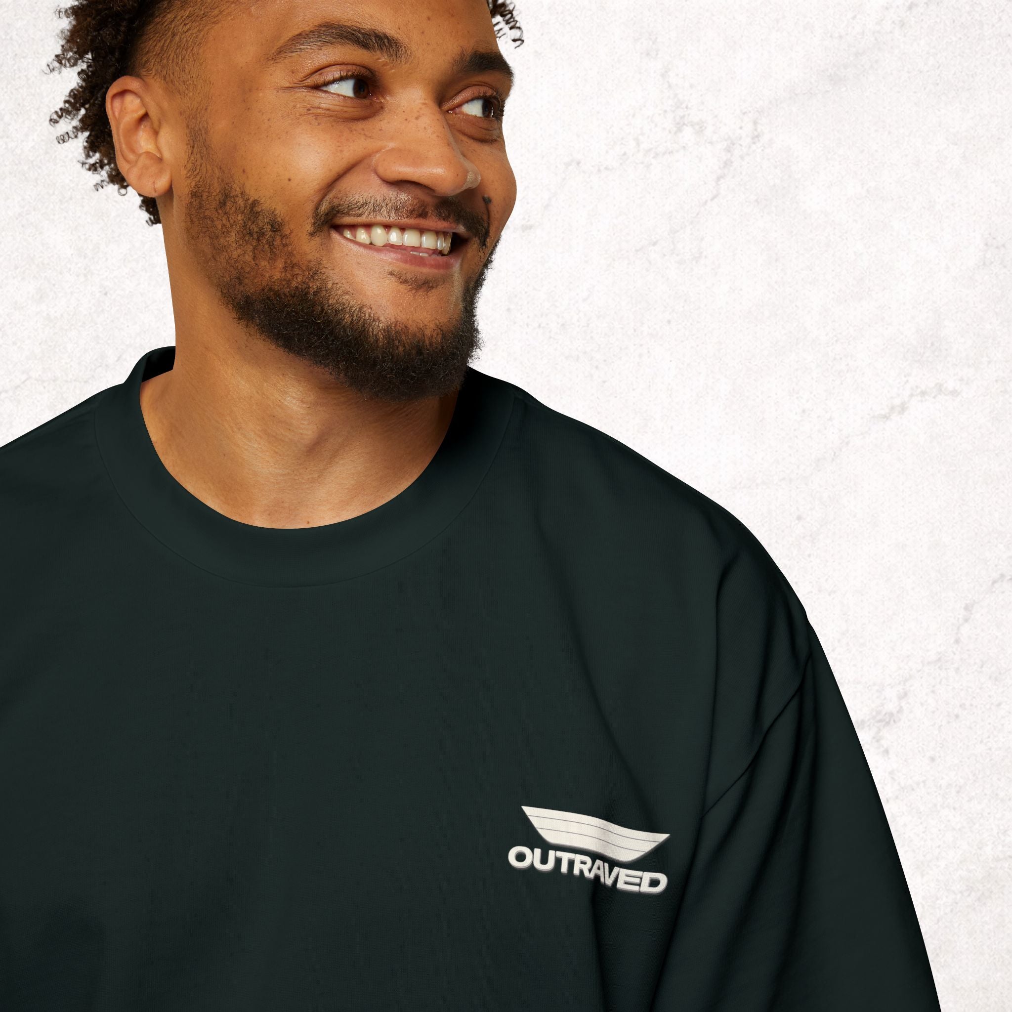 Outraved Logo Tee — Retro Graphic Oversized Men’s T‑Shirt
