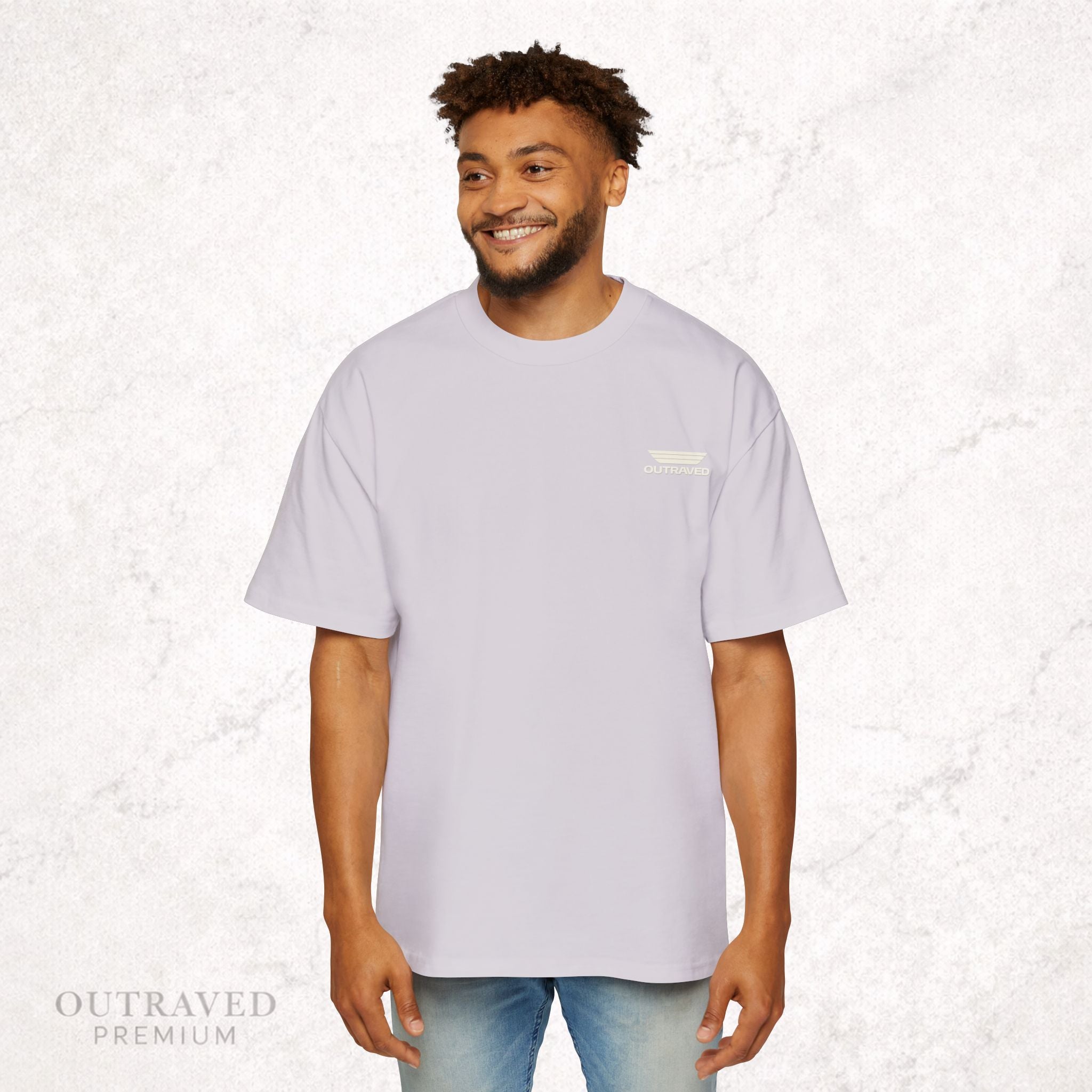 Outraved Logo Tee — Retro Graphic Oversized Men’s T‑Shirt