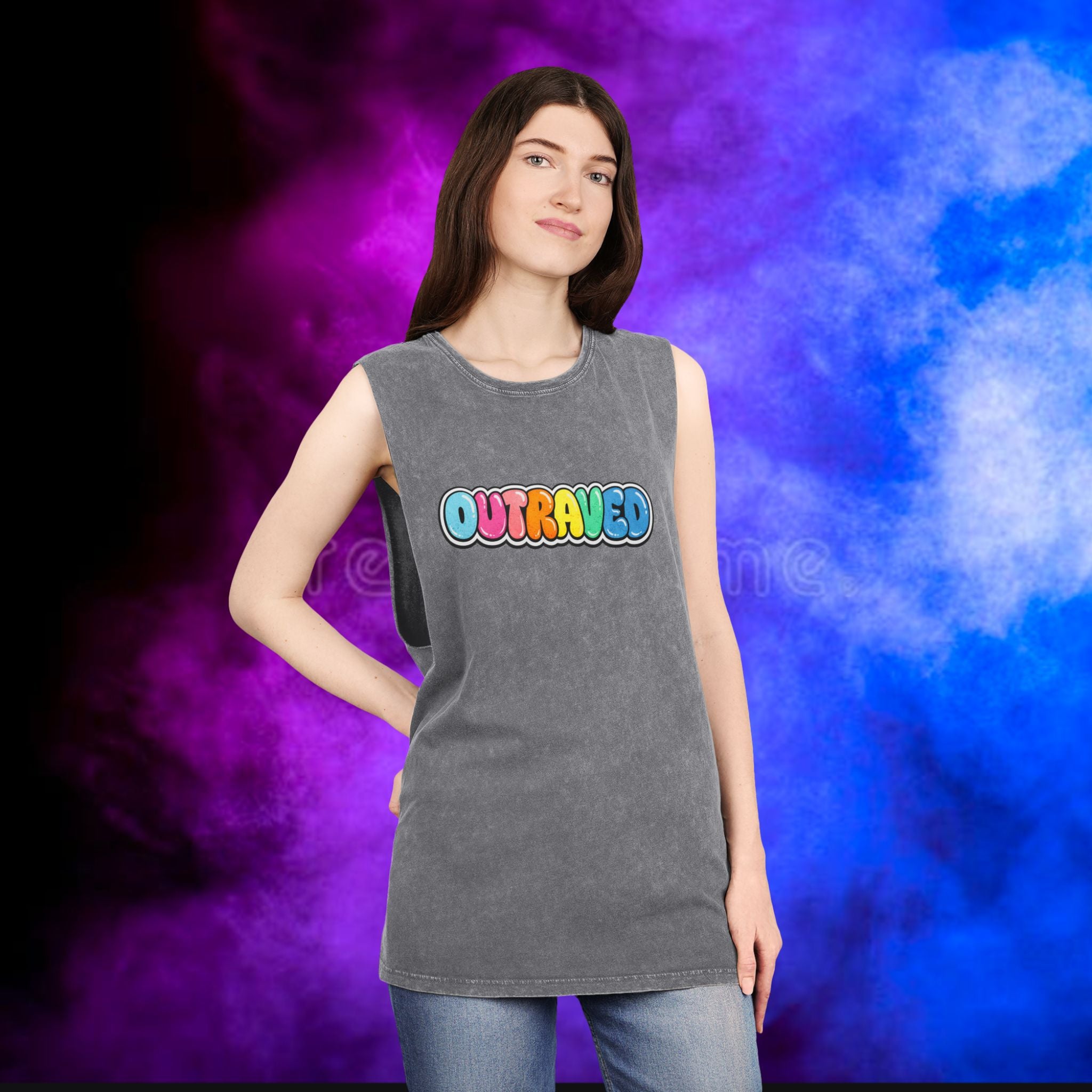 OUTRAVED colorburst collection tank top