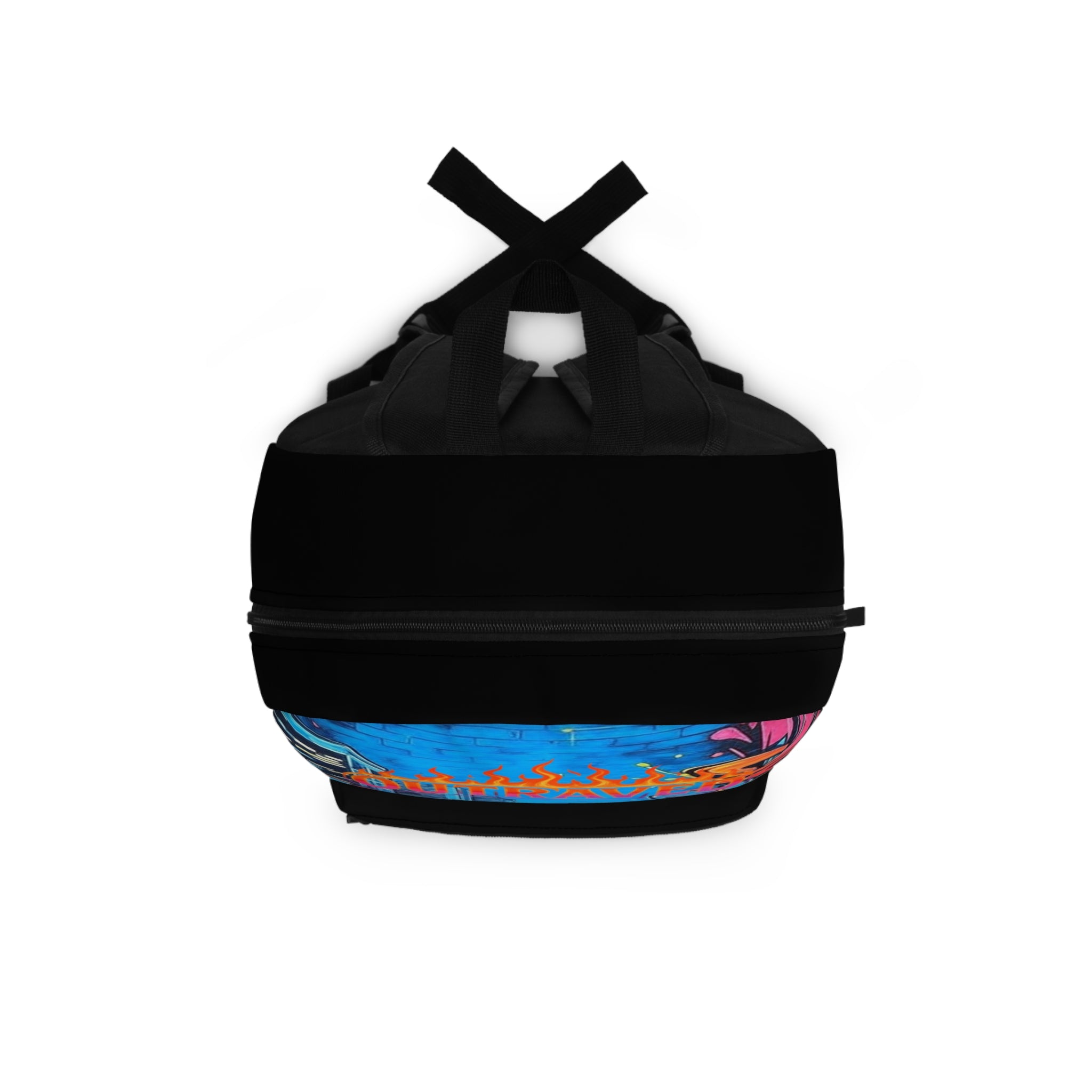 Outraved Sports Car Backpack — Neon Street Racing Graphic Bag