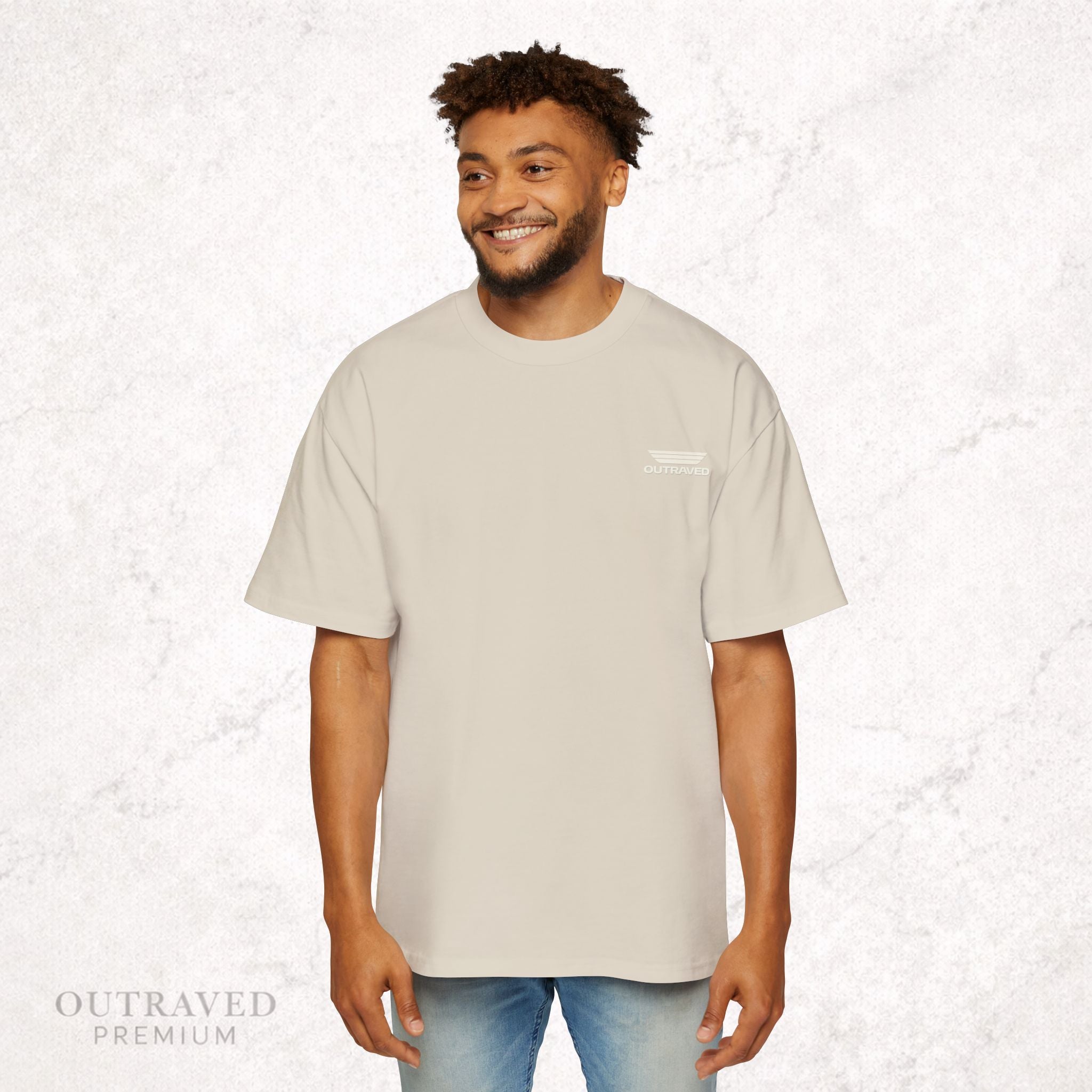 Outraved Logo Tee — Retro Graphic Oversized Men’s T‑Shirt