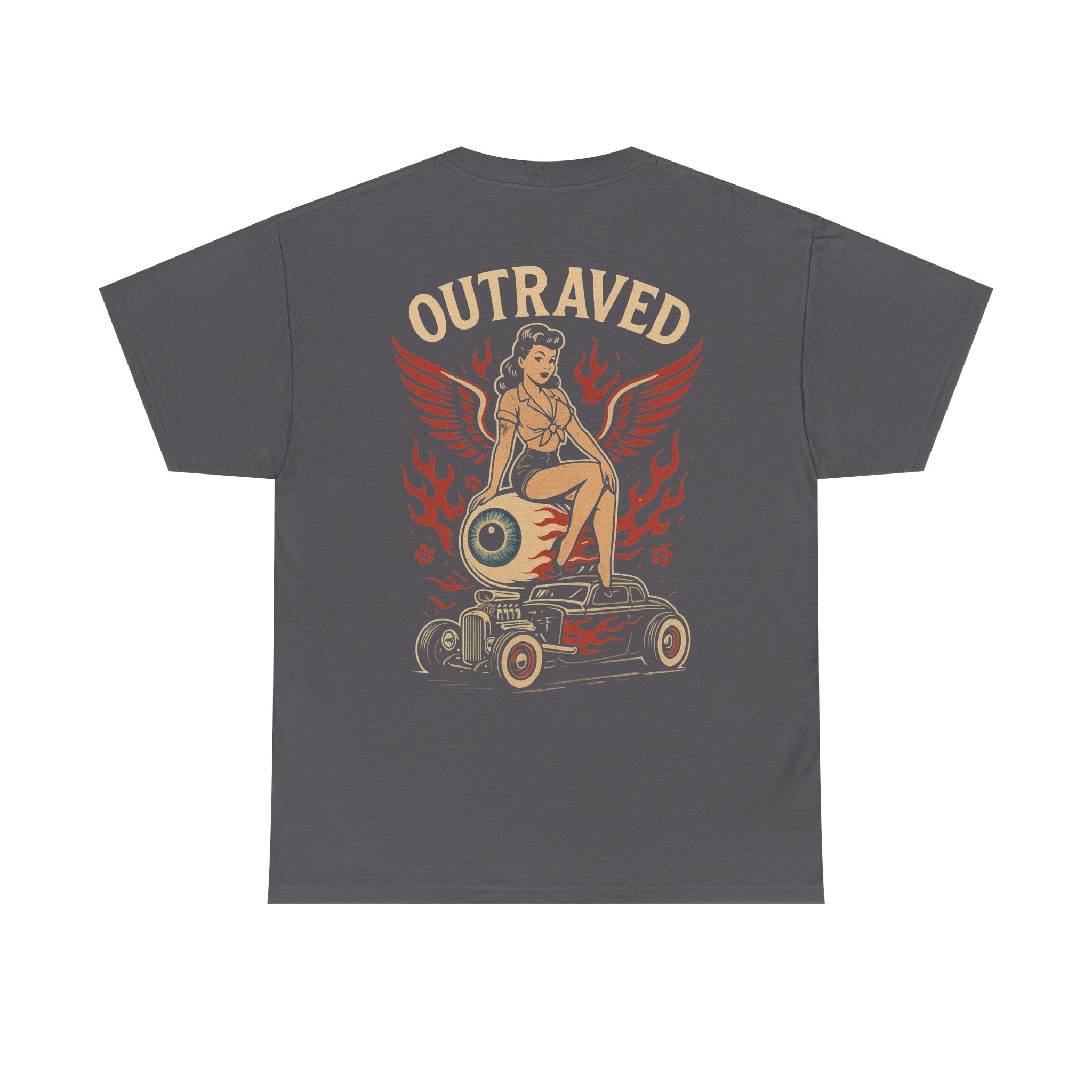 A Outraved Pinup Eyeball Hot Rod Tee.