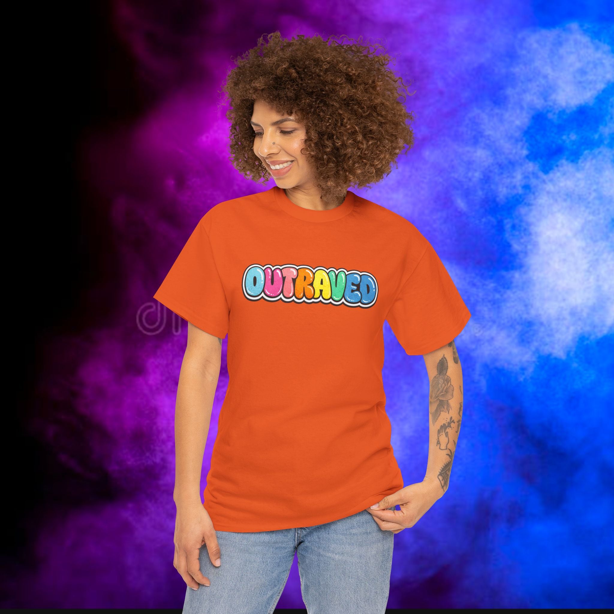 OUTRAVED colorburst collection tee