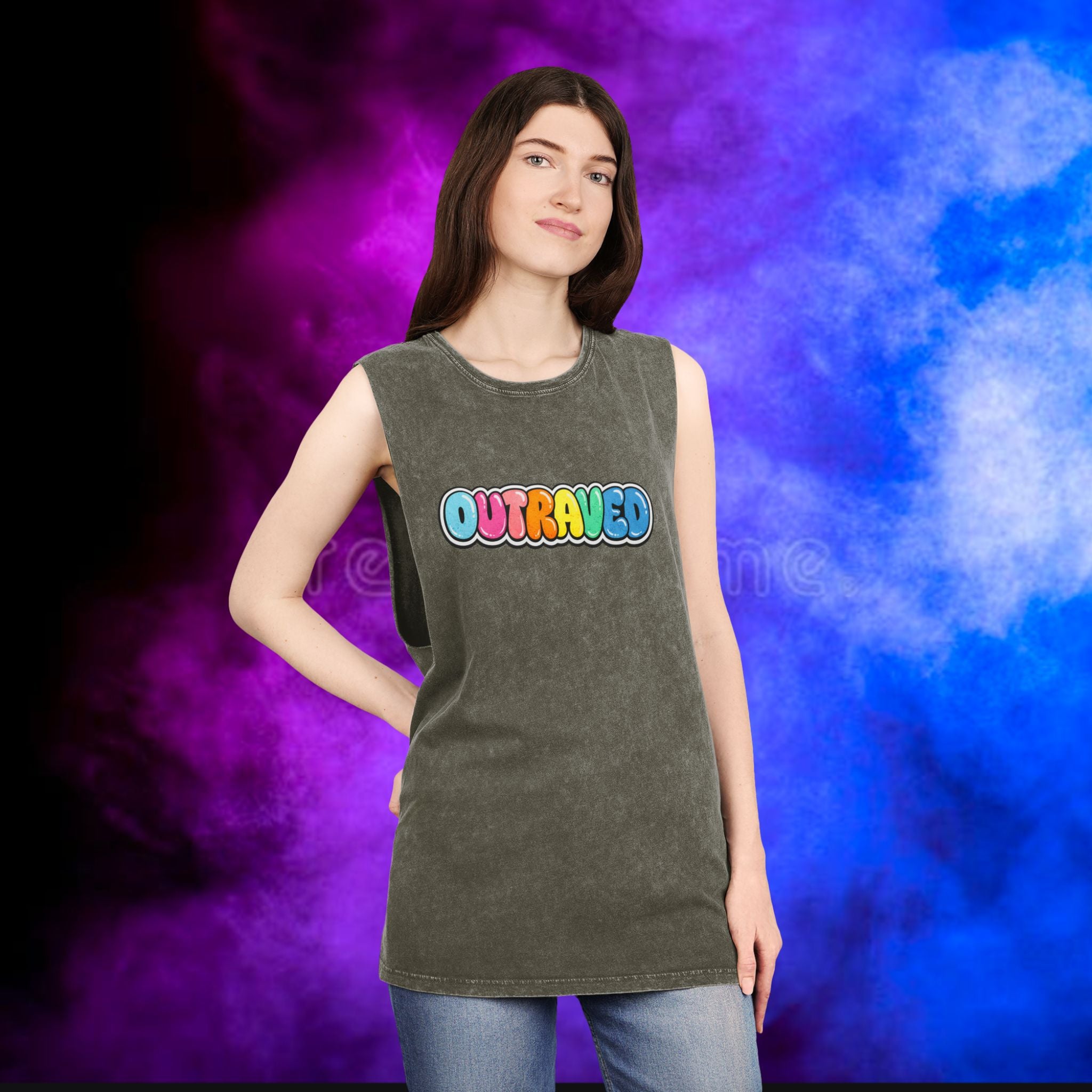 OUTRAVED colorburst collection tank top