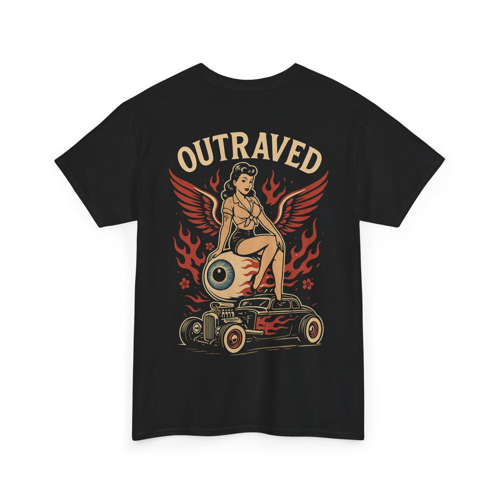 A Outraved Pinup Eyeball Hot Rod Tee.