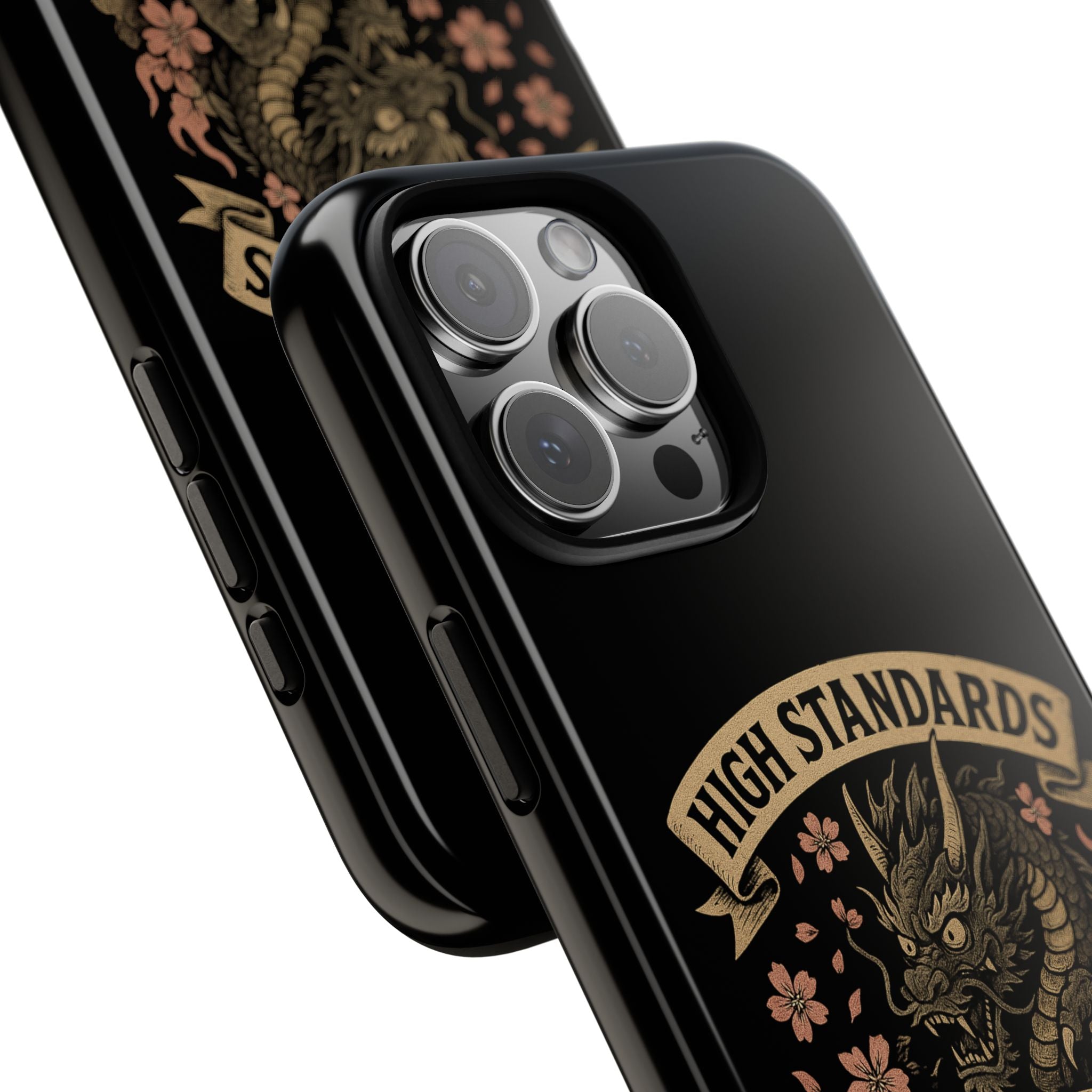 Phone Case — "High Standards Low Rides" Retro Dragon Car Design