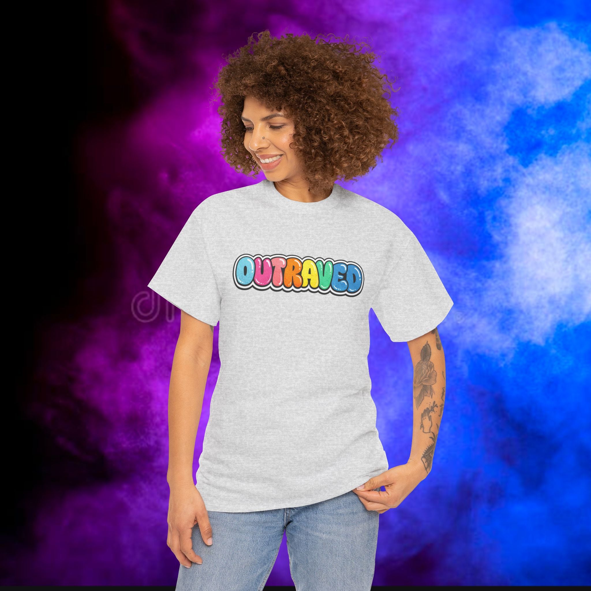 OUTRAVED colorburst collection tee