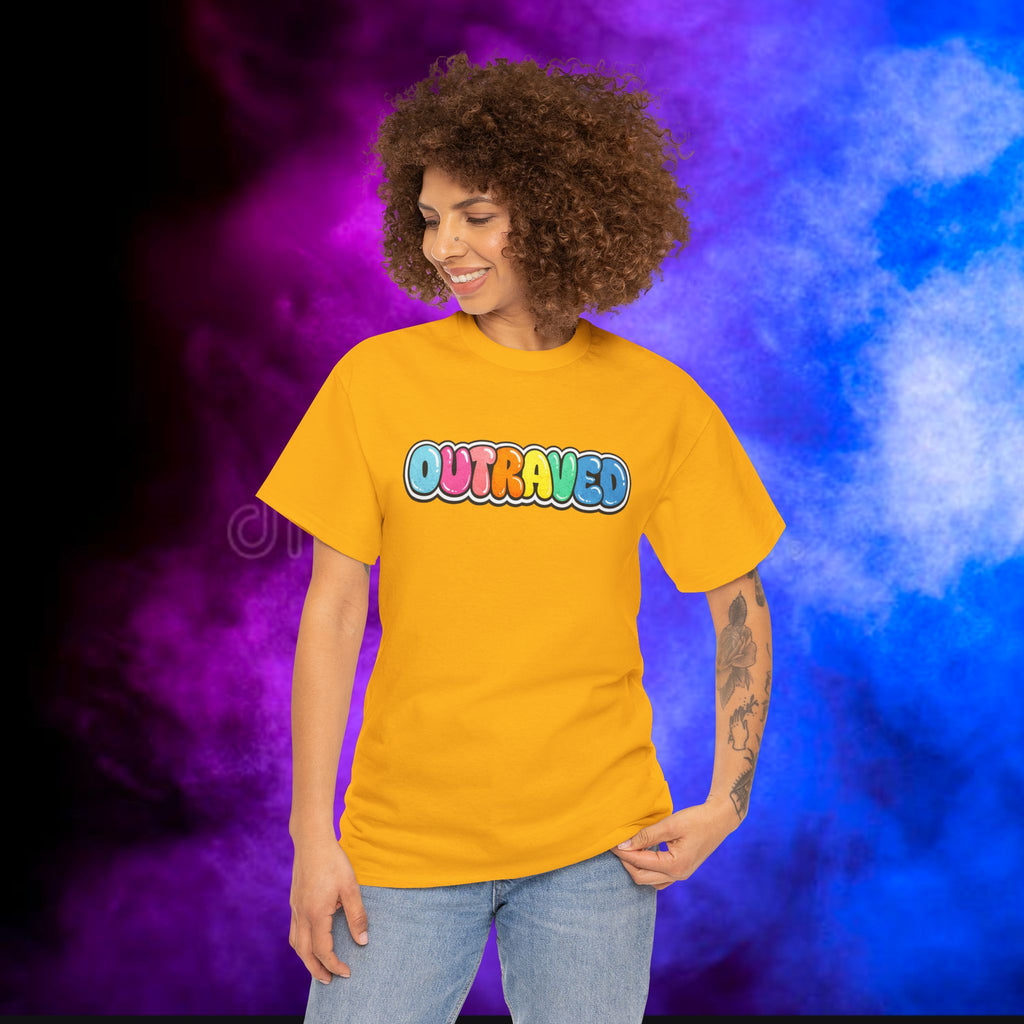 OUTRAVED colorburst collection tee