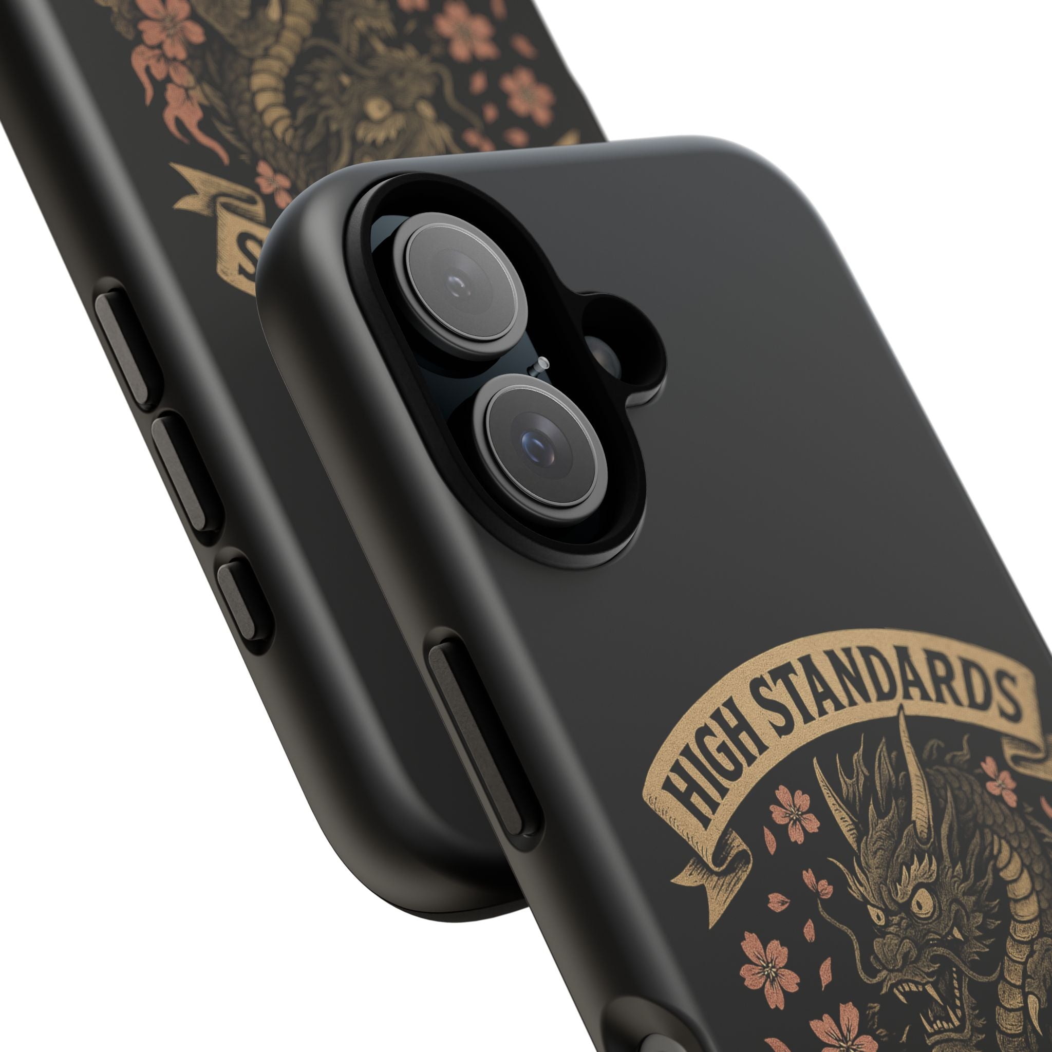 Phone Case — "High Standards Low Rides" Retro Dragon Car Design