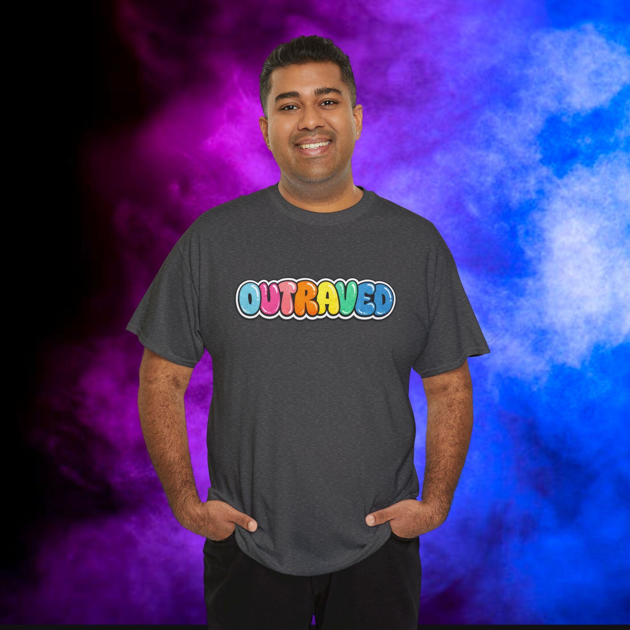OUTRAVED colorburst collection tee