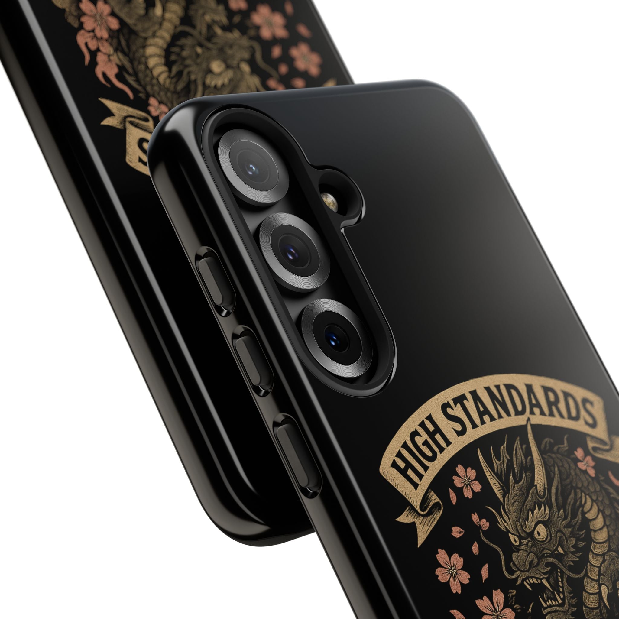 Phone Case — "High Standards Low Rides" Retro Dragon Car Design