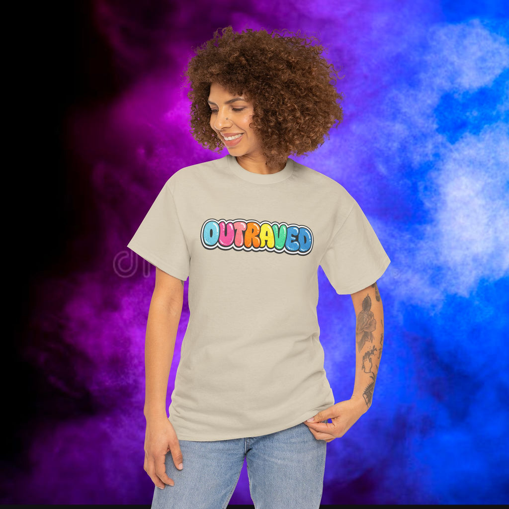 OUTRAVED colorburst collection tee