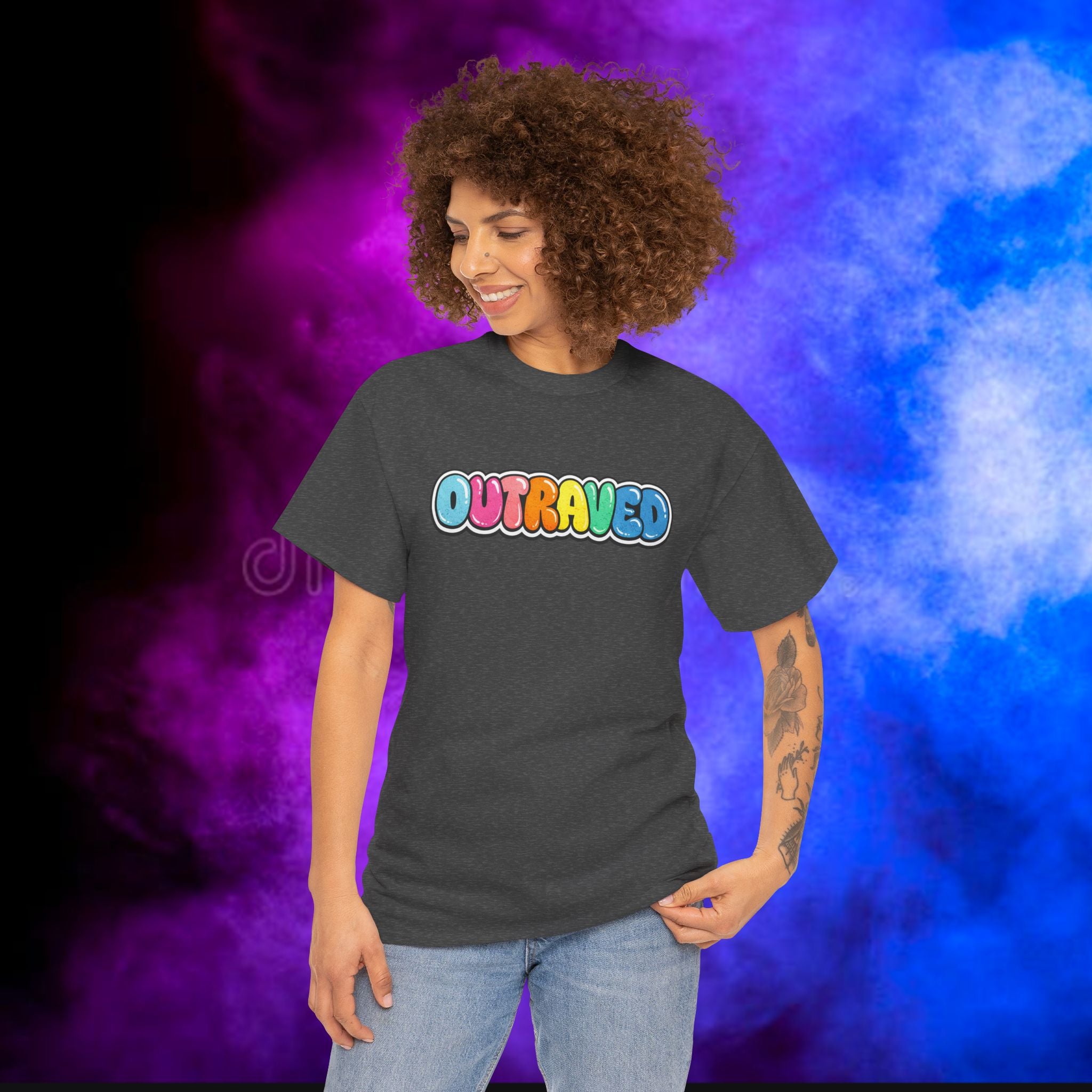 OUTRAVED colorburst collection tee