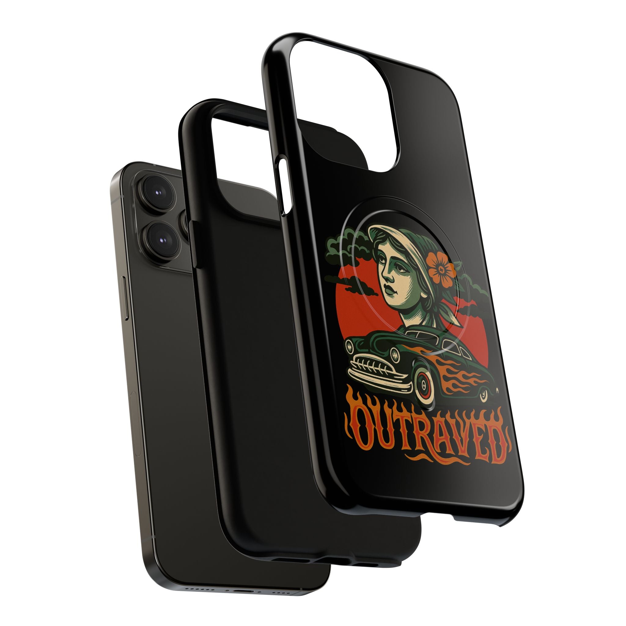 Phone Case — Outraved Retro Car & Woman Graphic Magnetic Tough Case