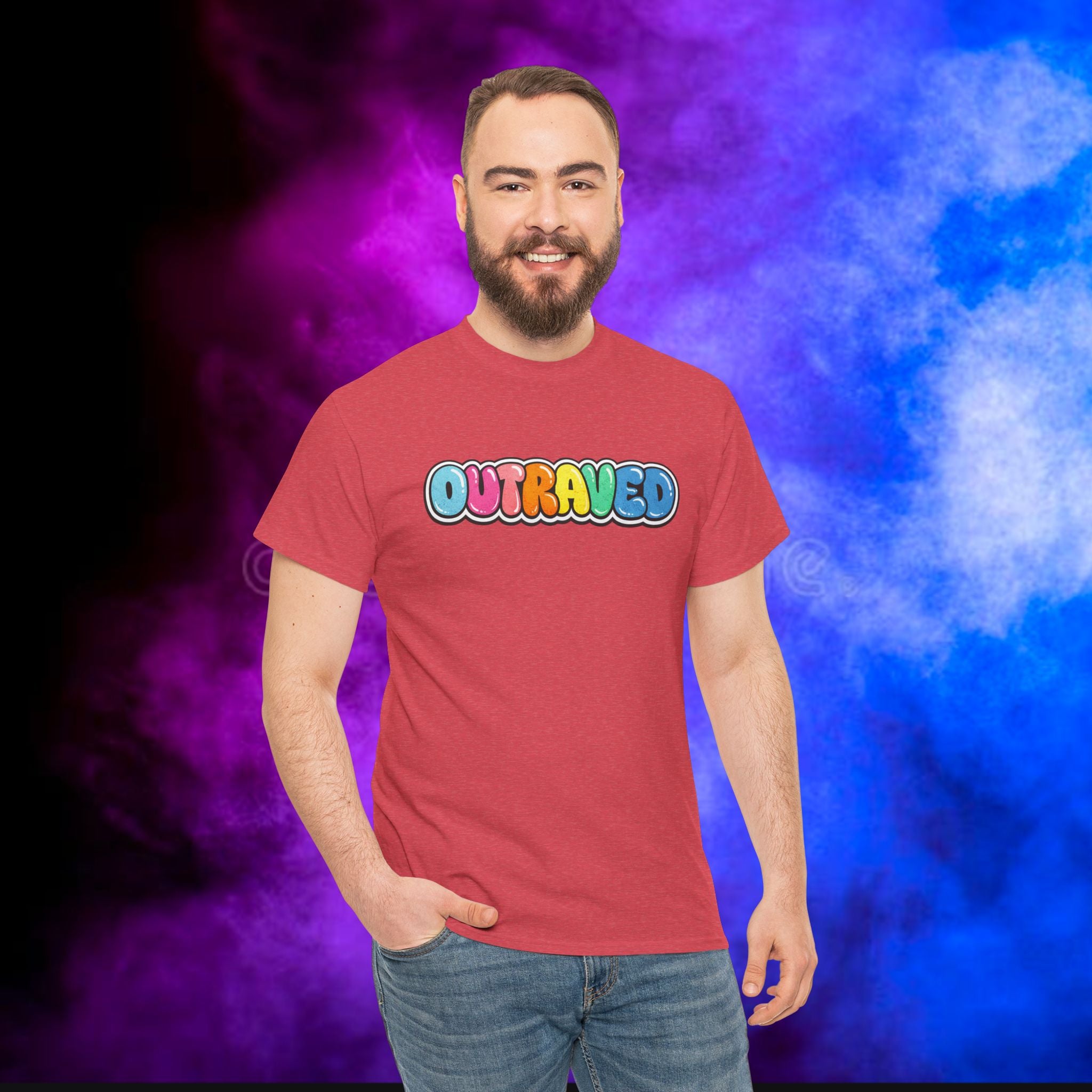 OUTRAVED colorburst collection tee