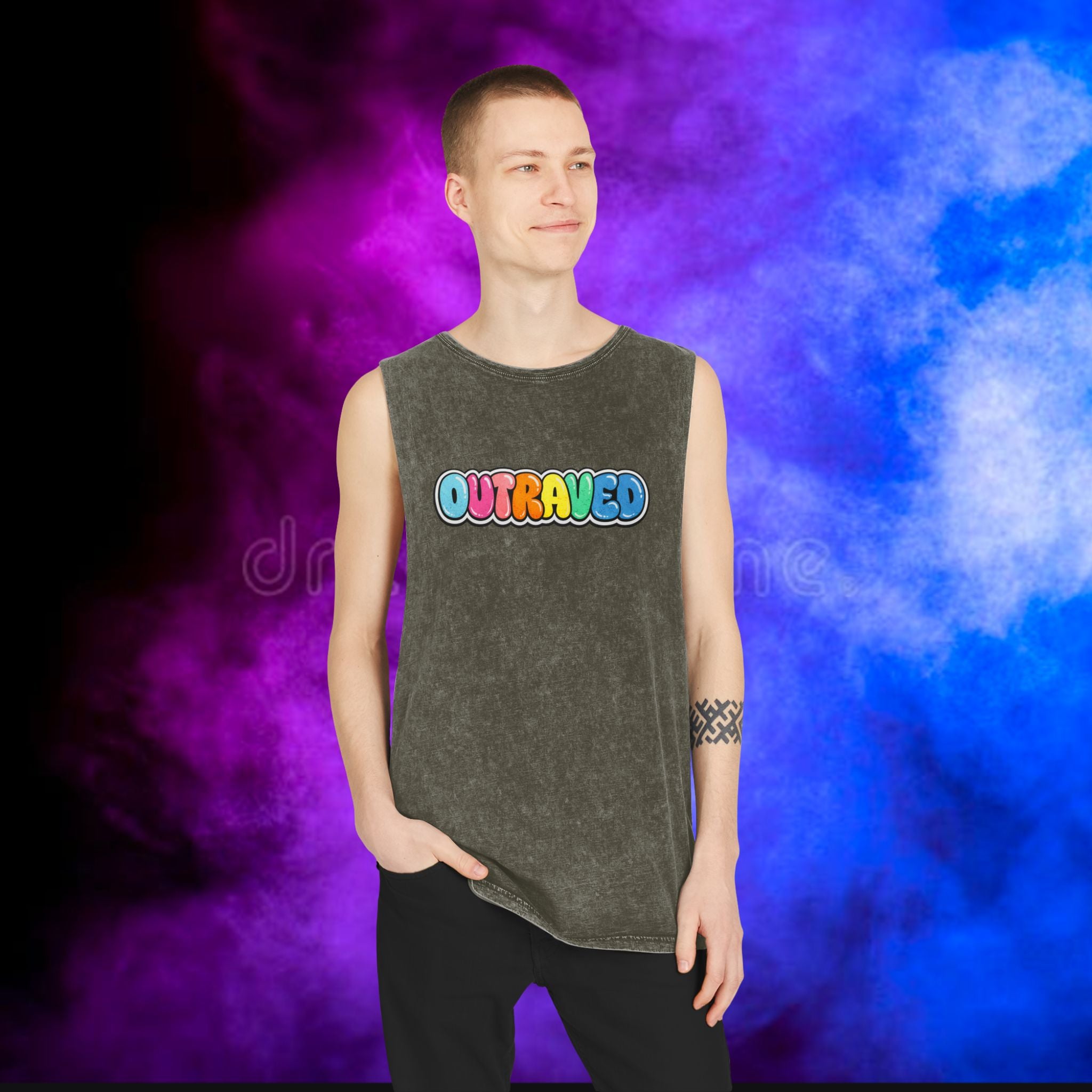 OUTRAVED colorburst collection tank top