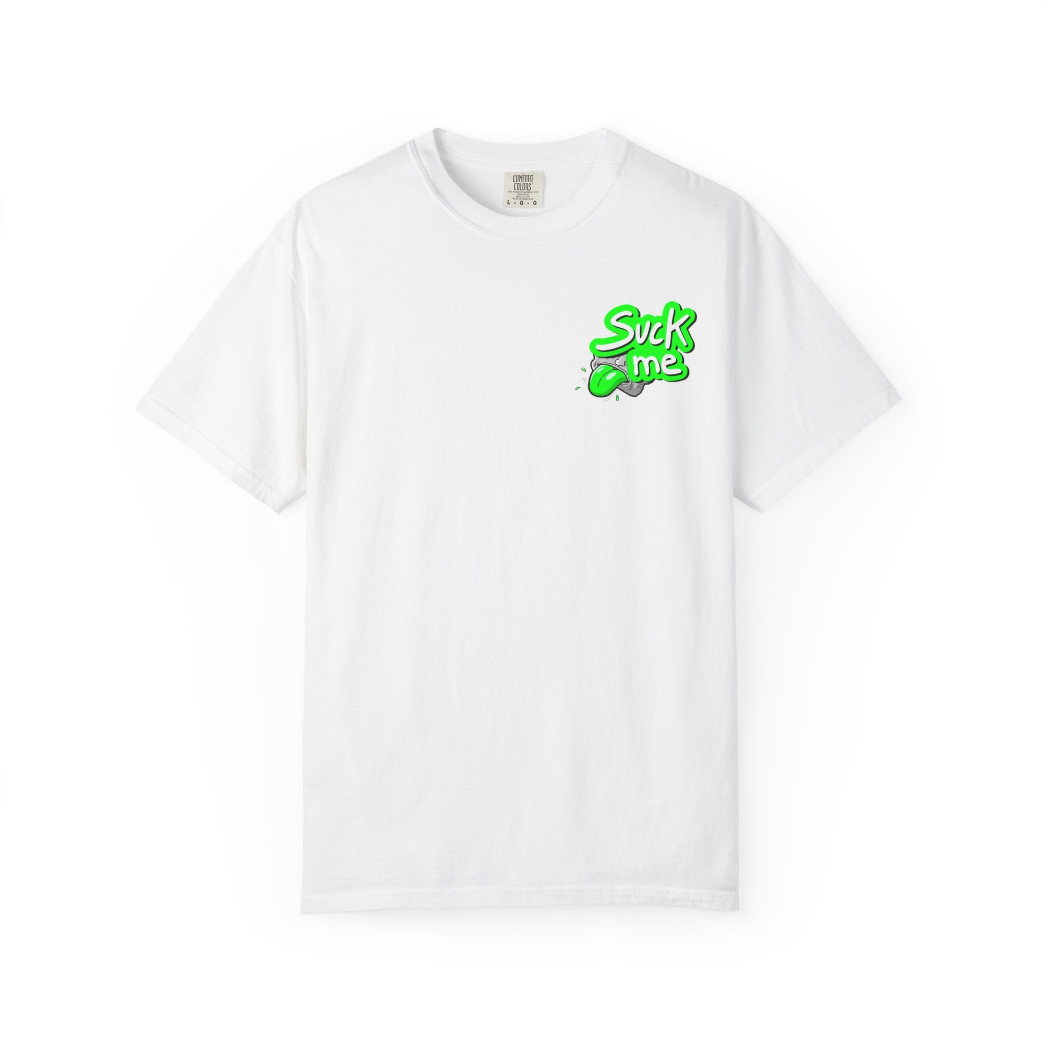 A Suck Me Alien Graphic T-Shirt — Retro Green Space Monster Tee