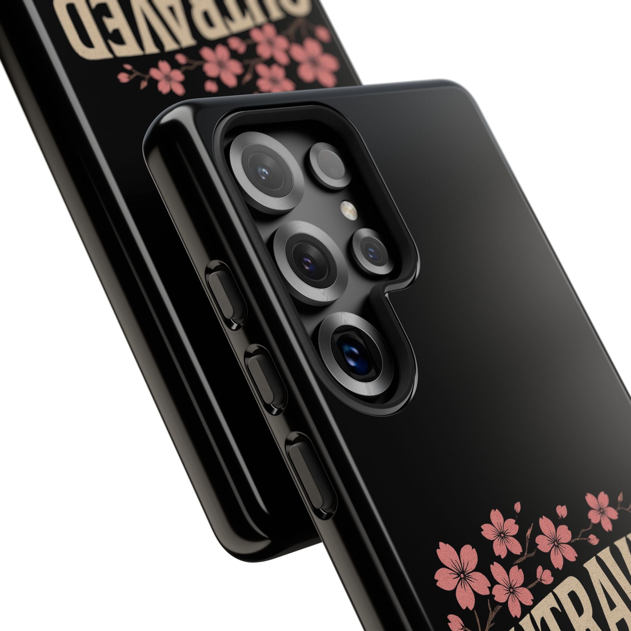 Phone Case — “Outraved” Drift Car Graphic with Cherry Blossoms