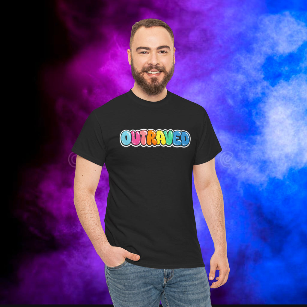 OUTRAVED colorburst collection tee