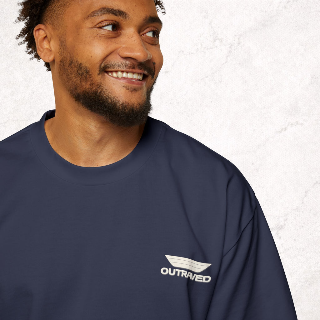 Outraved Logo Tee — Retro Graphic Oversized Men’s T‑Shirt