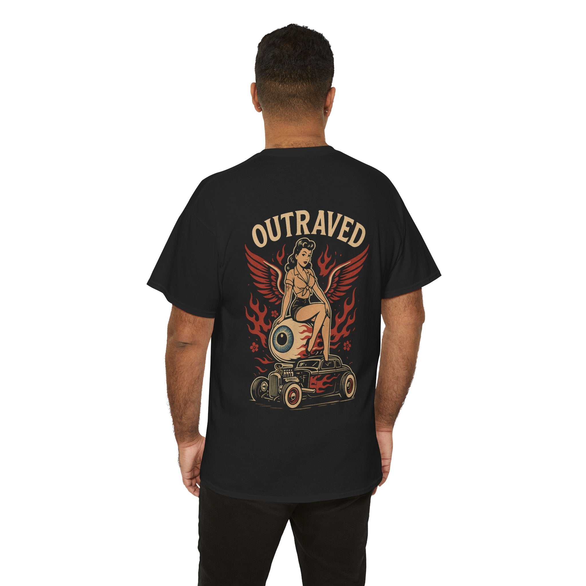 A Outraved Pinup Eyeball Hot Rod Tee