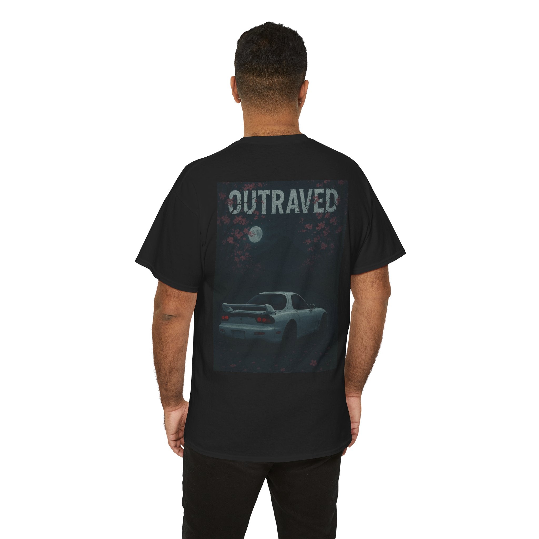 Outraved Moonlit Mountain T-Shirt — Gothic Nightscape Tee