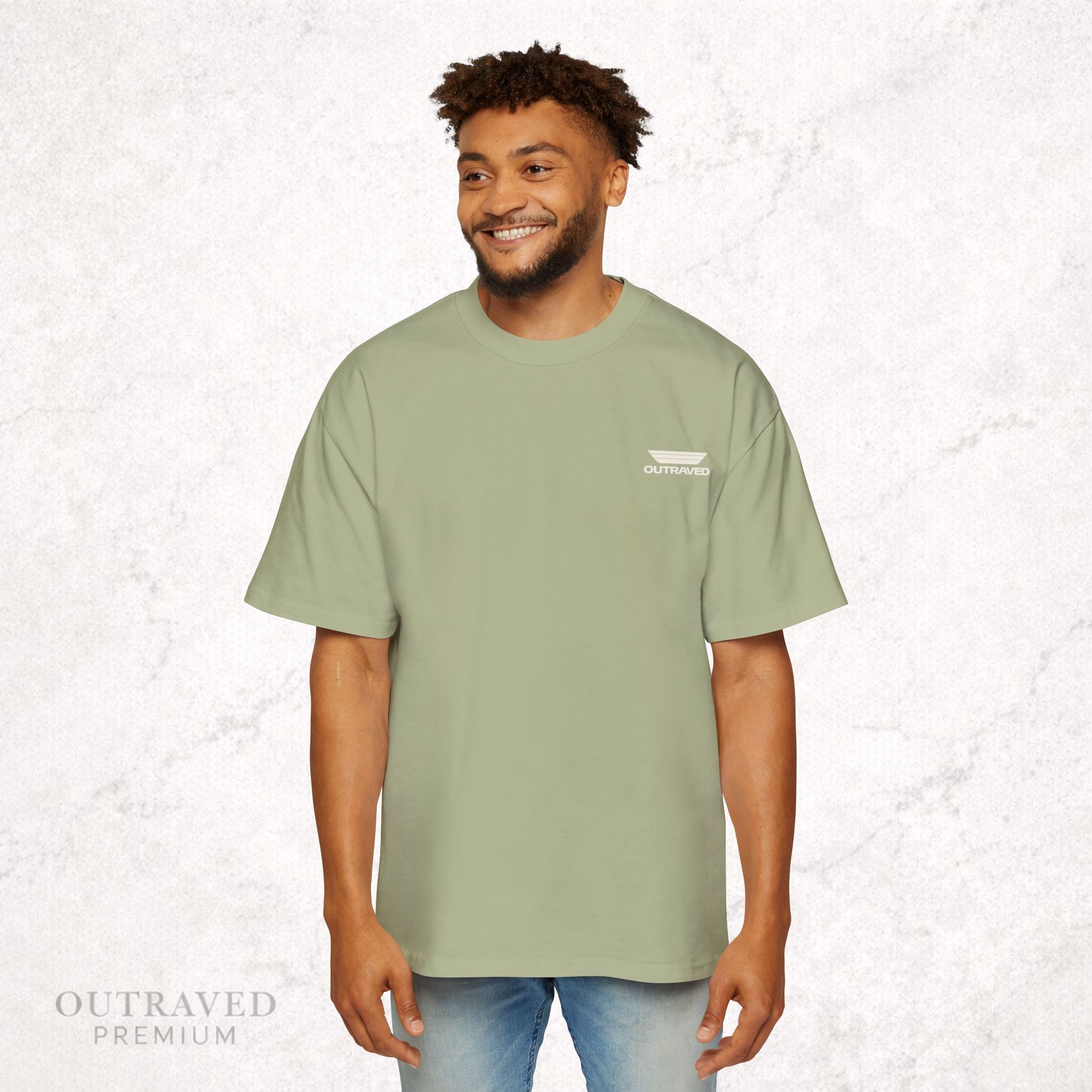 Outraved Logo Tee — Retro Graphic Oversized Men’s T‑Shirt