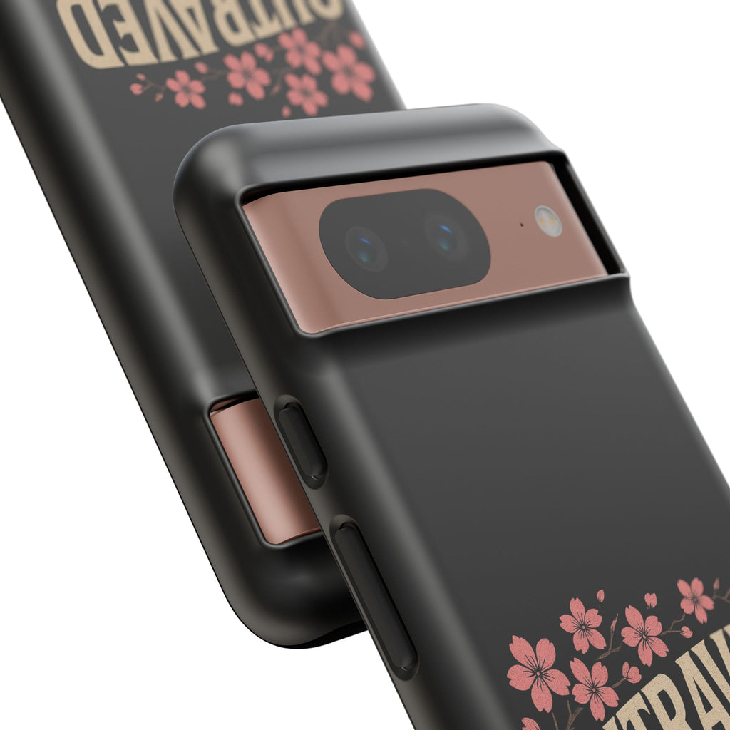 Phone Case — “Outraved” Drift Car Graphic with Cherry Blossoms